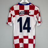 Shop 2008/09 CROATIA MODRIC #14 HOME SHIRT (M) NIKE, classic football shirts, vintage football shirts & retro soccer jerseys at Cult Kits