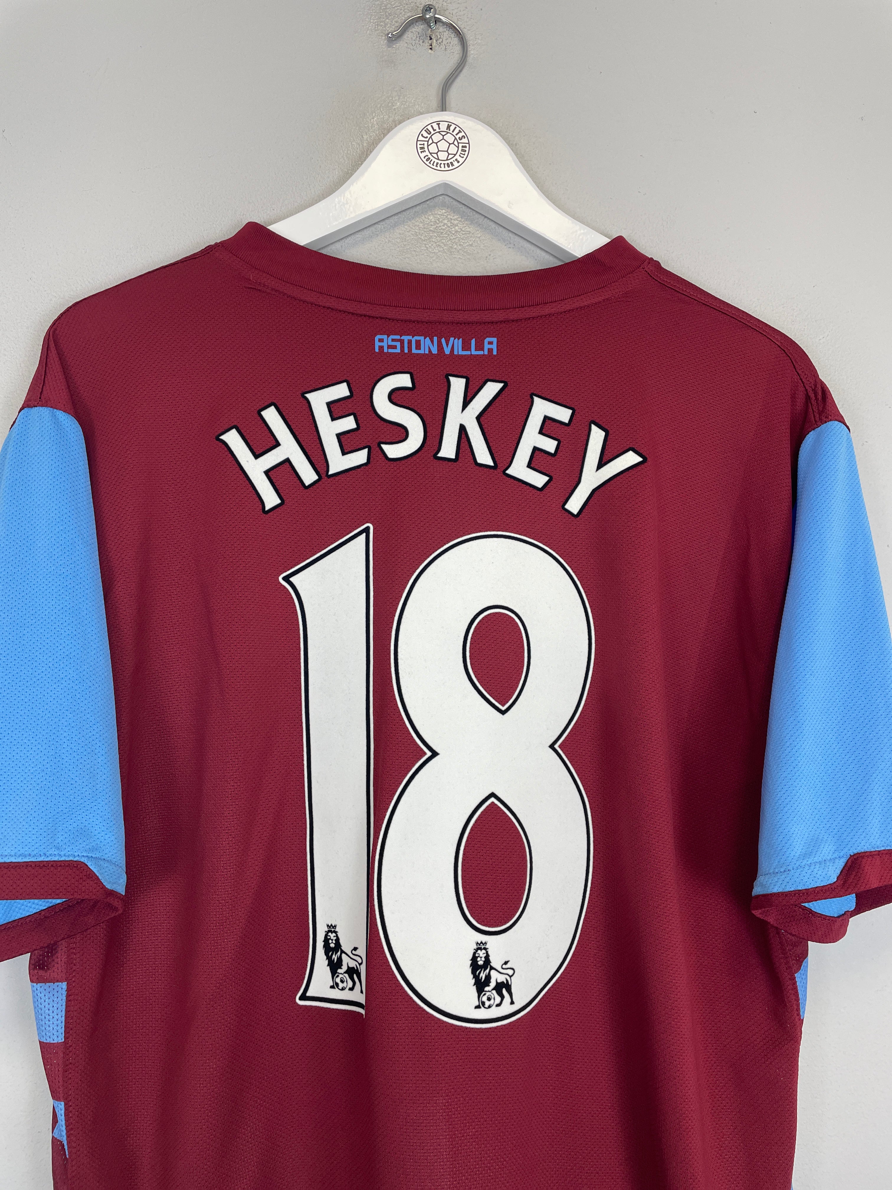 Shop 2010/11 ASTON VILLA HESKEY #18 HOME SHIRT (XL) NIKE, classic football shirts, vintage football shirts & retro soccer jerseys at Cult Kits