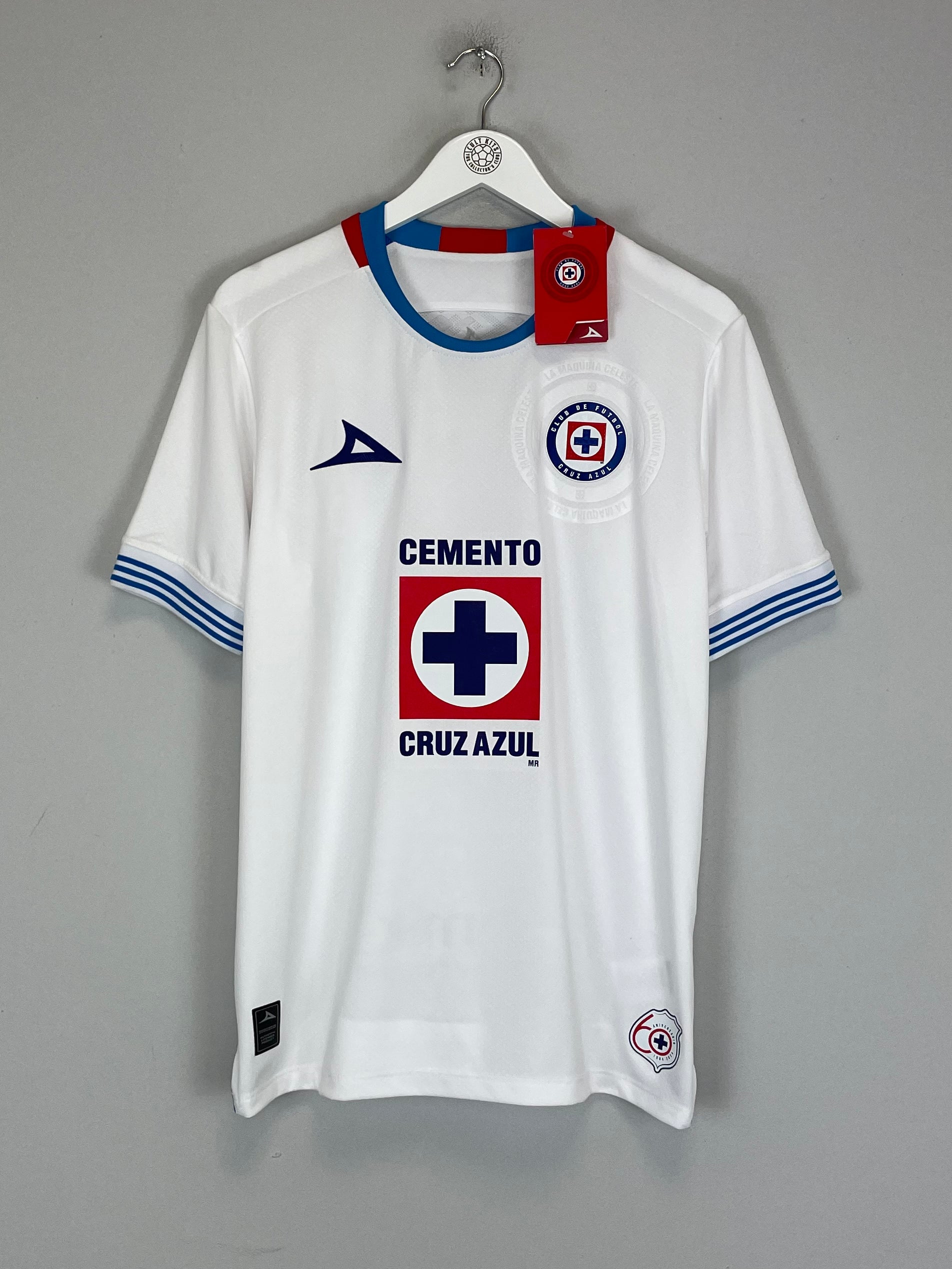 Shop 2024/25 CRUZ AZUL *BNWT* AWAY SHIRT (M) PIRMA, classic football shirts, vintage football shirts & retro soccer jerseys at Cult Kits