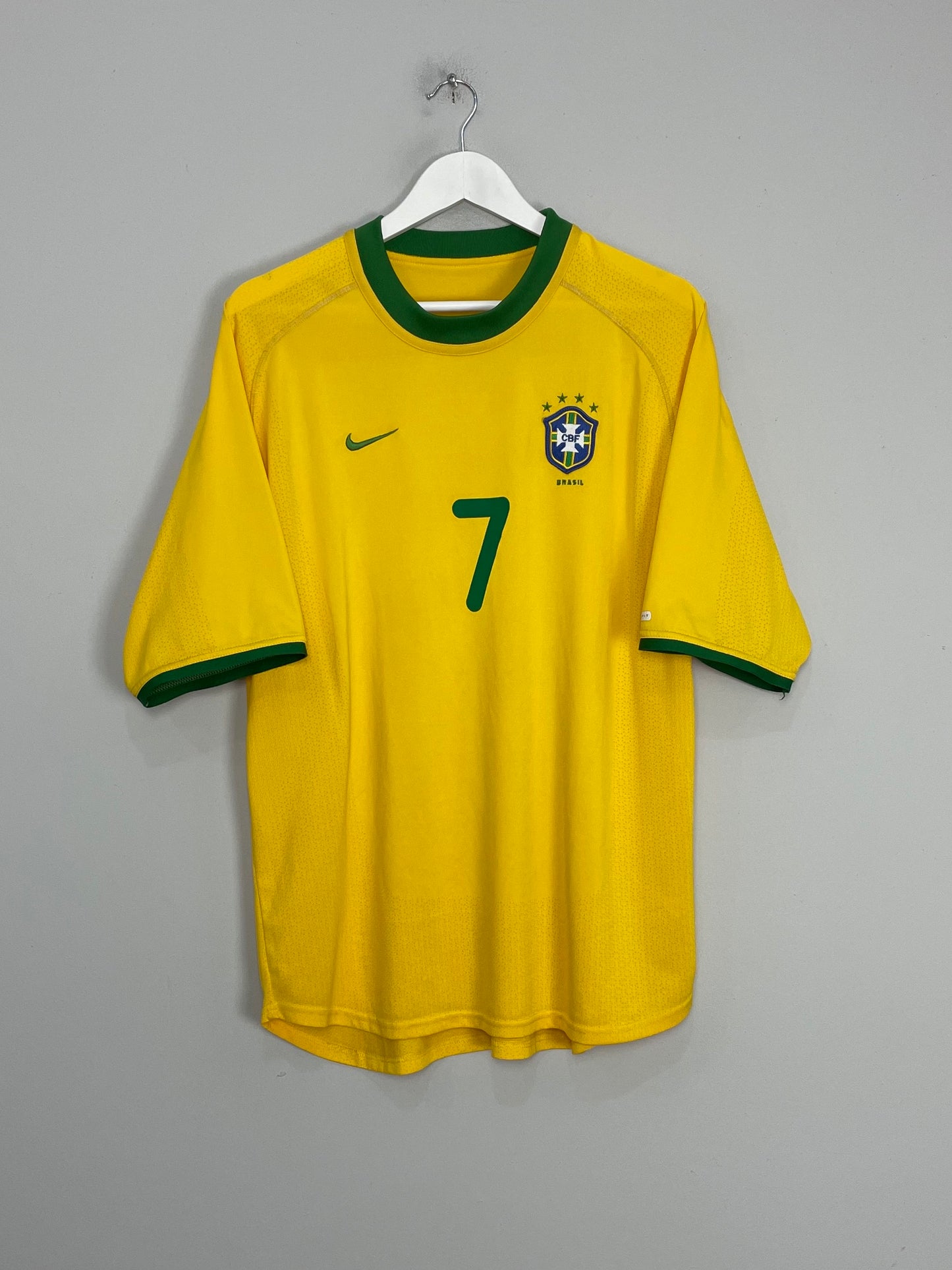 2000/02 BRAZIL AMOROSO #7 HOME SHIRT (XL) NIKE