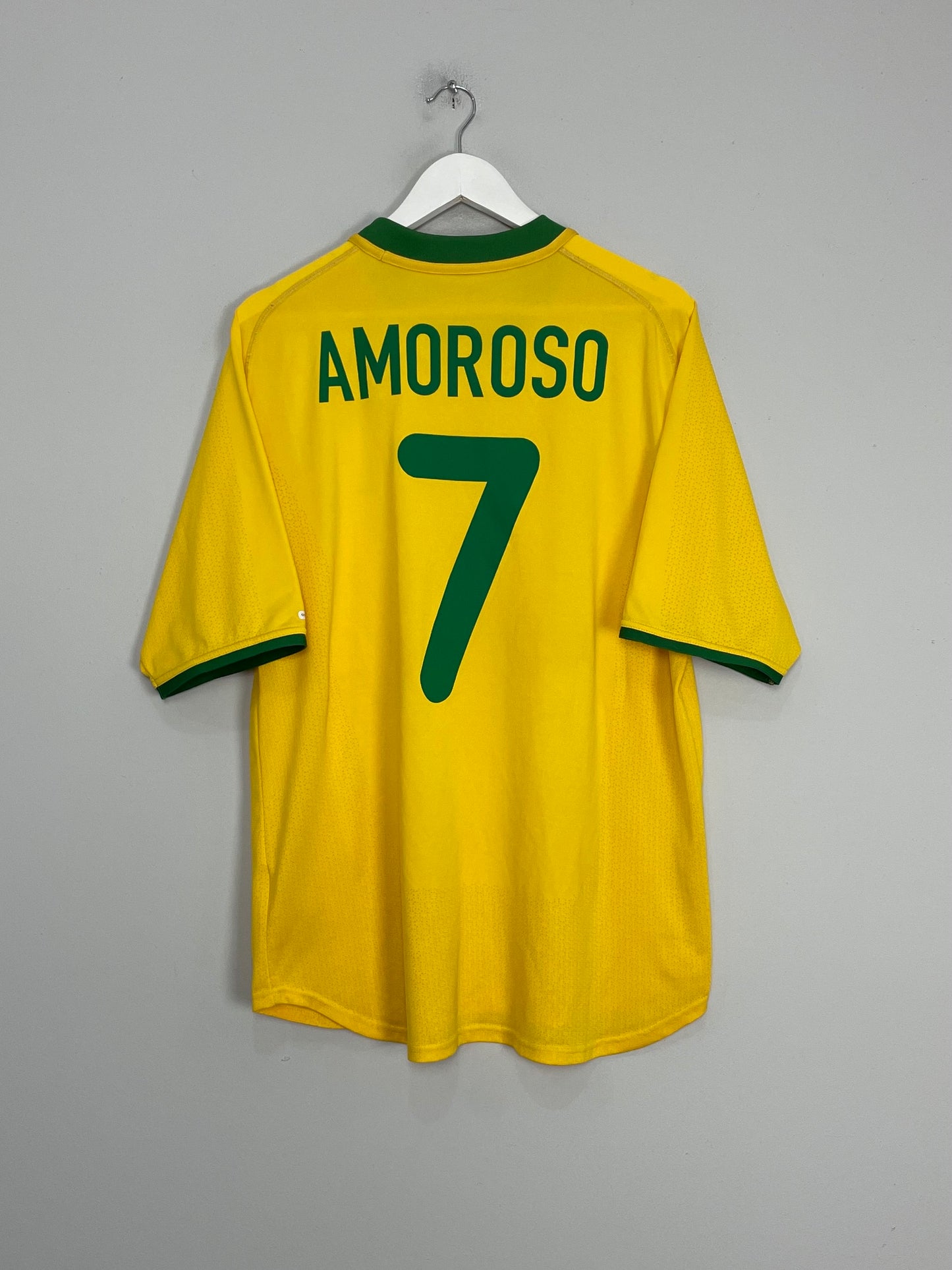 2000/02 BRAZIL AMOROSO #7 HOME SHIRT (XL) NIKE