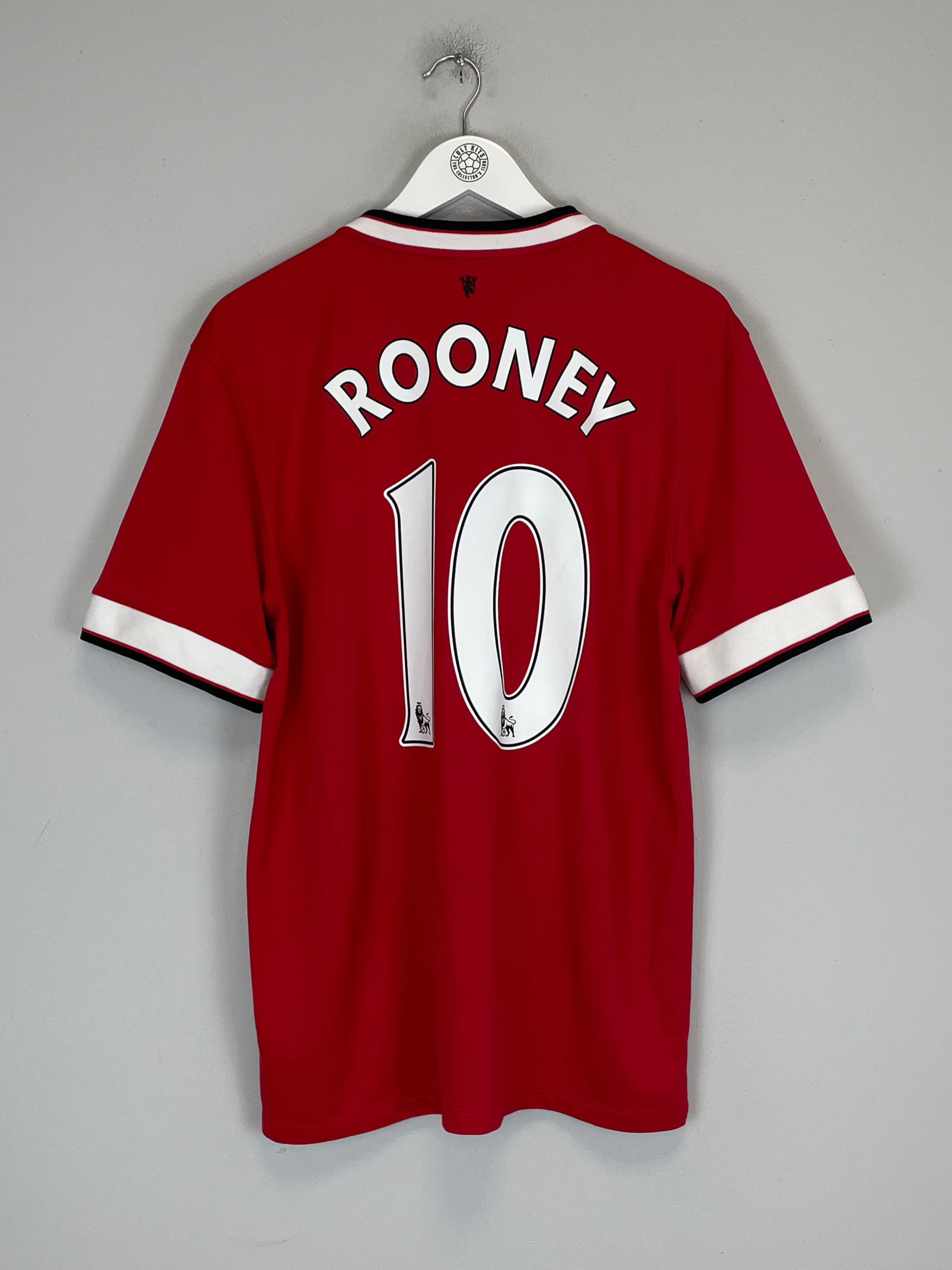 Shop 2014/15 MANCHESTER UNITED ROONEY #10 HOME SHIRT (L) ADIDAS, classic football shirts, vintage football shirts & retro soccer jerseys at Cult Kits