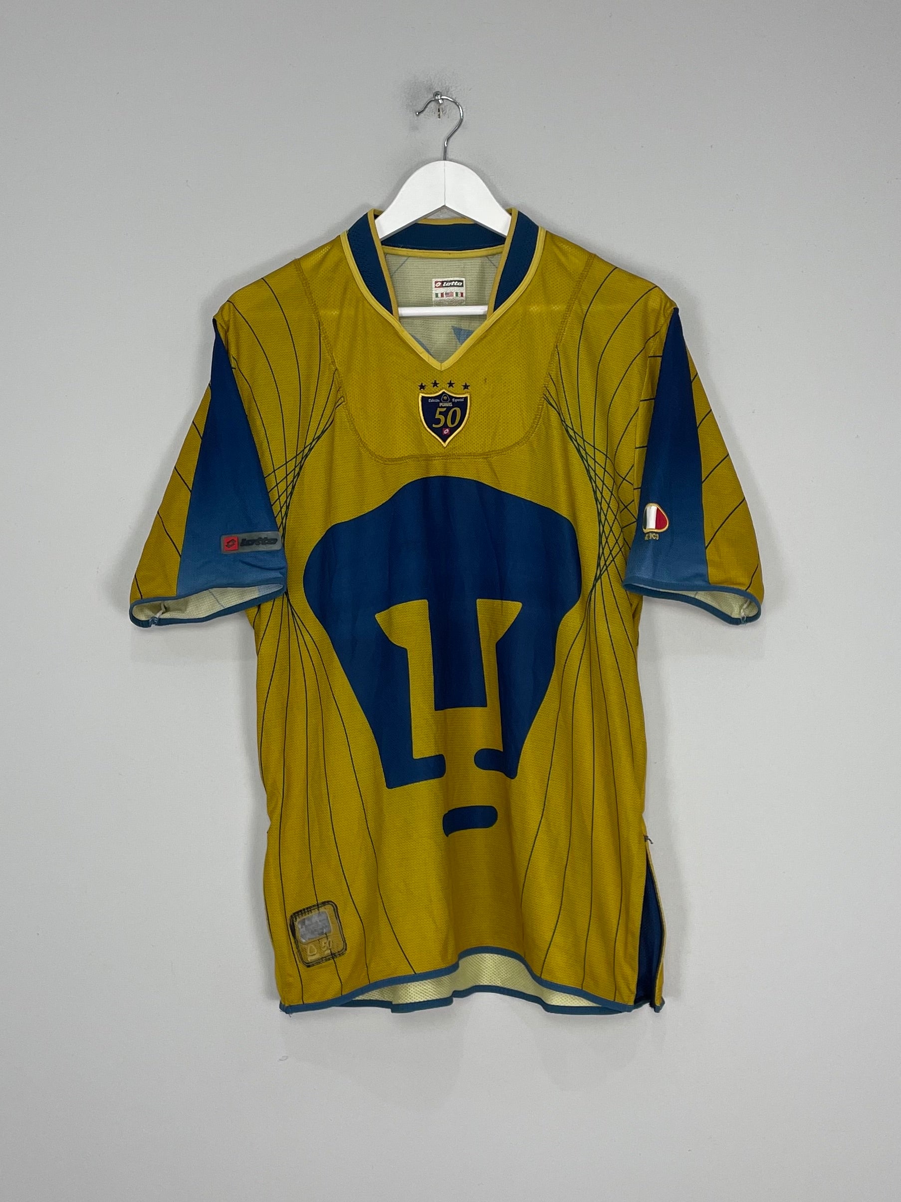Shop 2003/04 UNAM PUMAS *50 YEARS* SPECIAL SHIRT (L) LOTTO, classic football shirts, vintage football shirts & retro soccer jerseys at Cult Kits