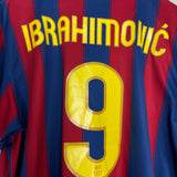 2009/10 BARCELONA IBRAHIMOVIC #9 HOME SHIRT (XL) NIKE