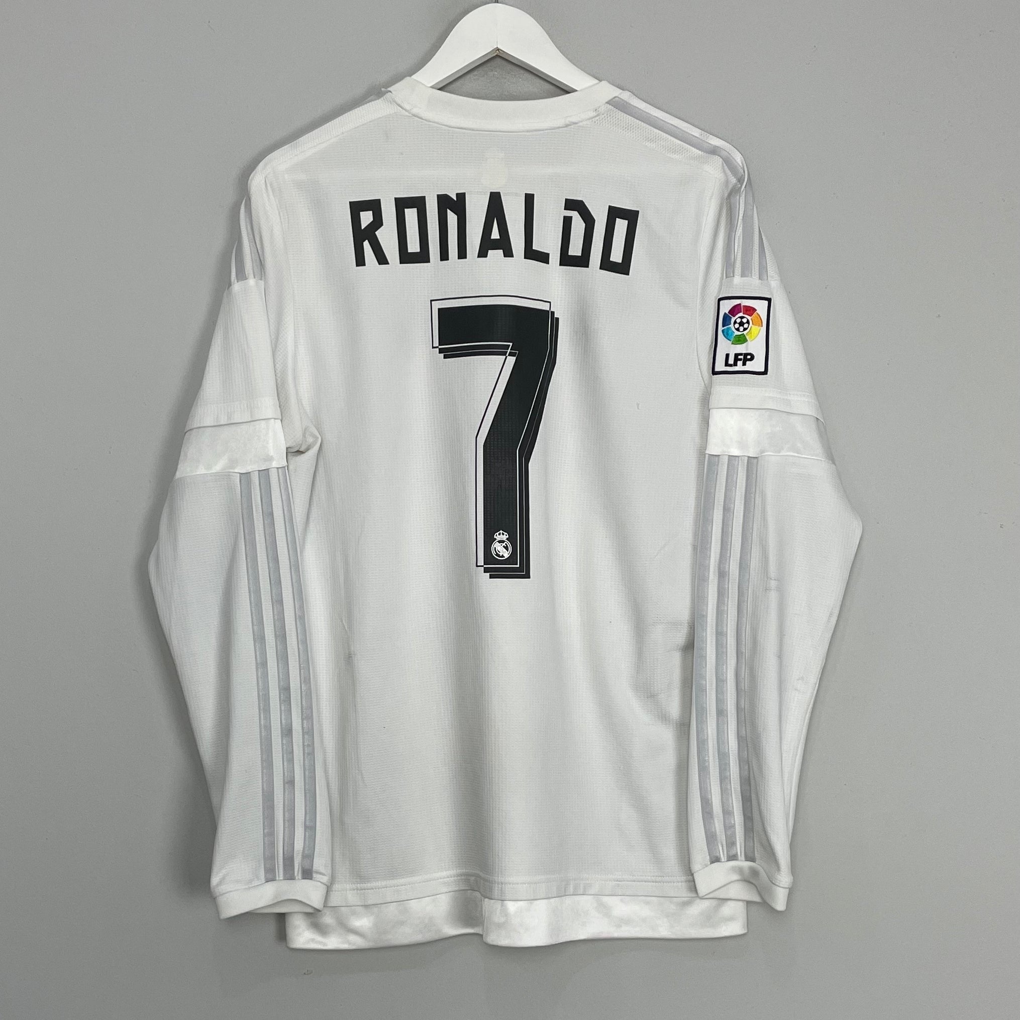 Shop 2015/16 REAL MADRID RONALDO #7 L/S HOME SHIRT (L) ADIDAS, classic football shirts, vintage football shirts & retro soccer jerseys at Cult Kits