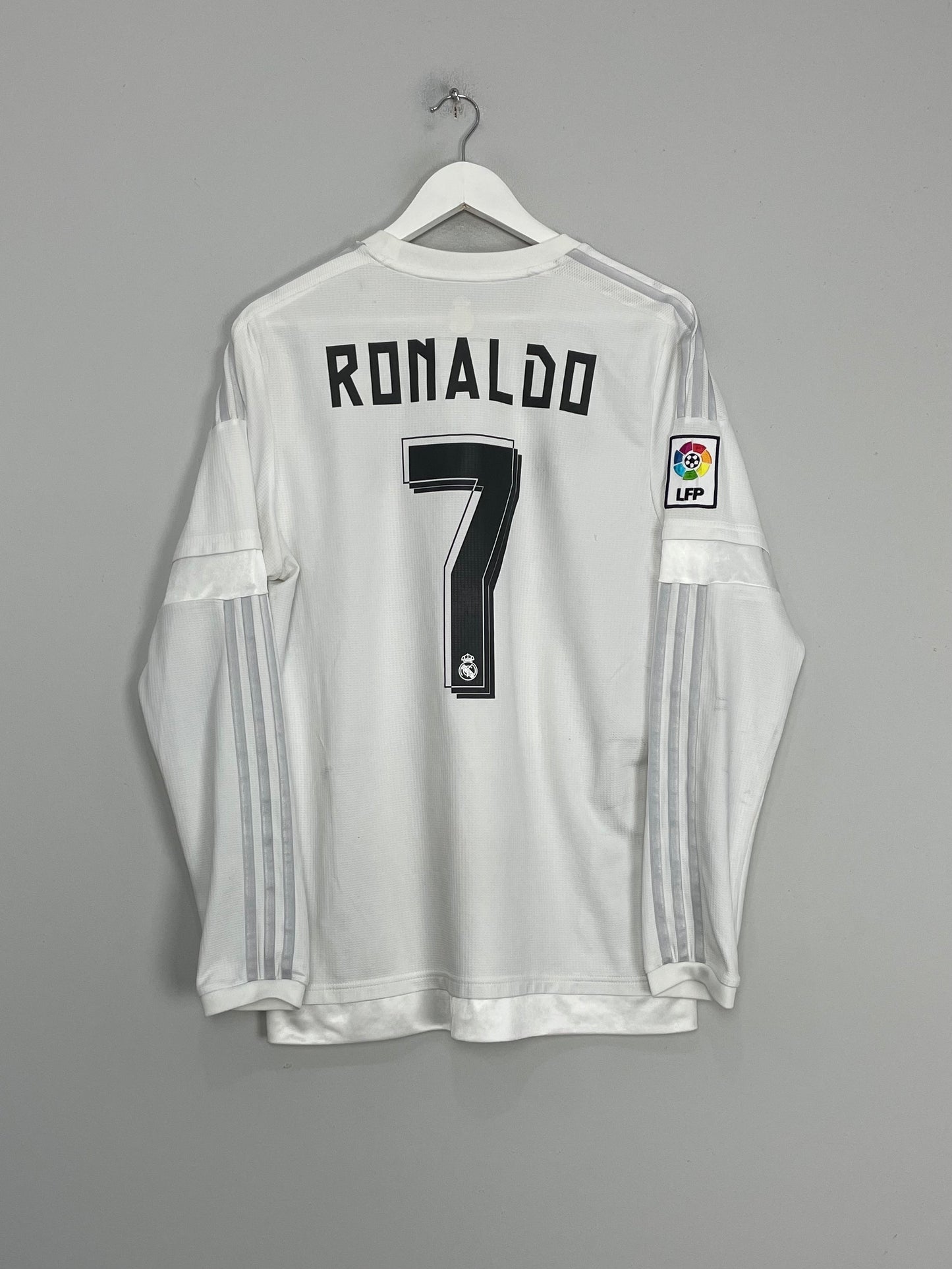 2015/16 REAL MADRID RONALDO #7 L/S HOME SHIRT (L) ADIDAS