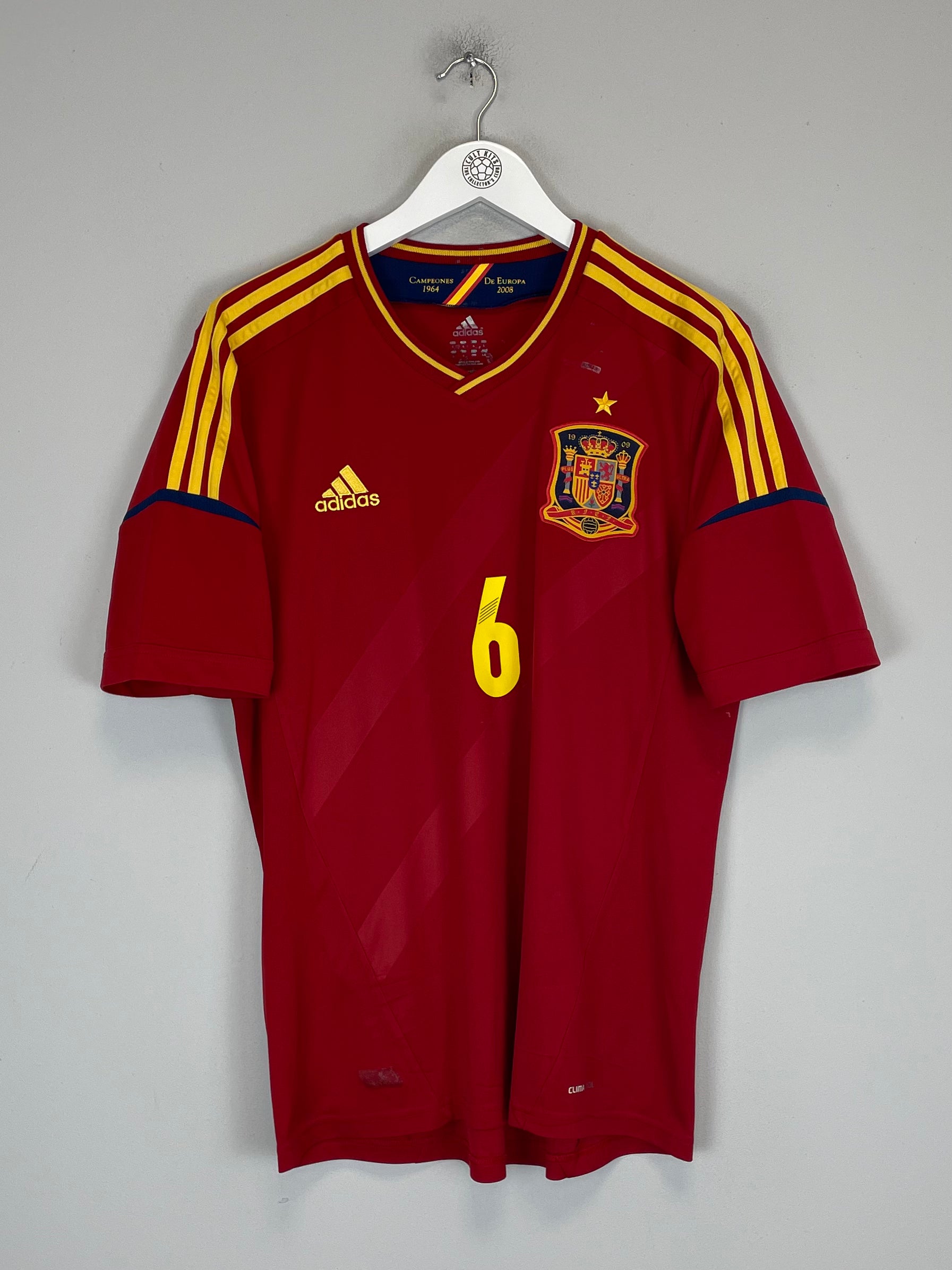 Shop 2012/13 SPAIN A.INIESTA #6 HOME SHIRT (L) ADIDAS, classic football shirts, vintage football shirts & retro soccer jerseys at Cult Kits