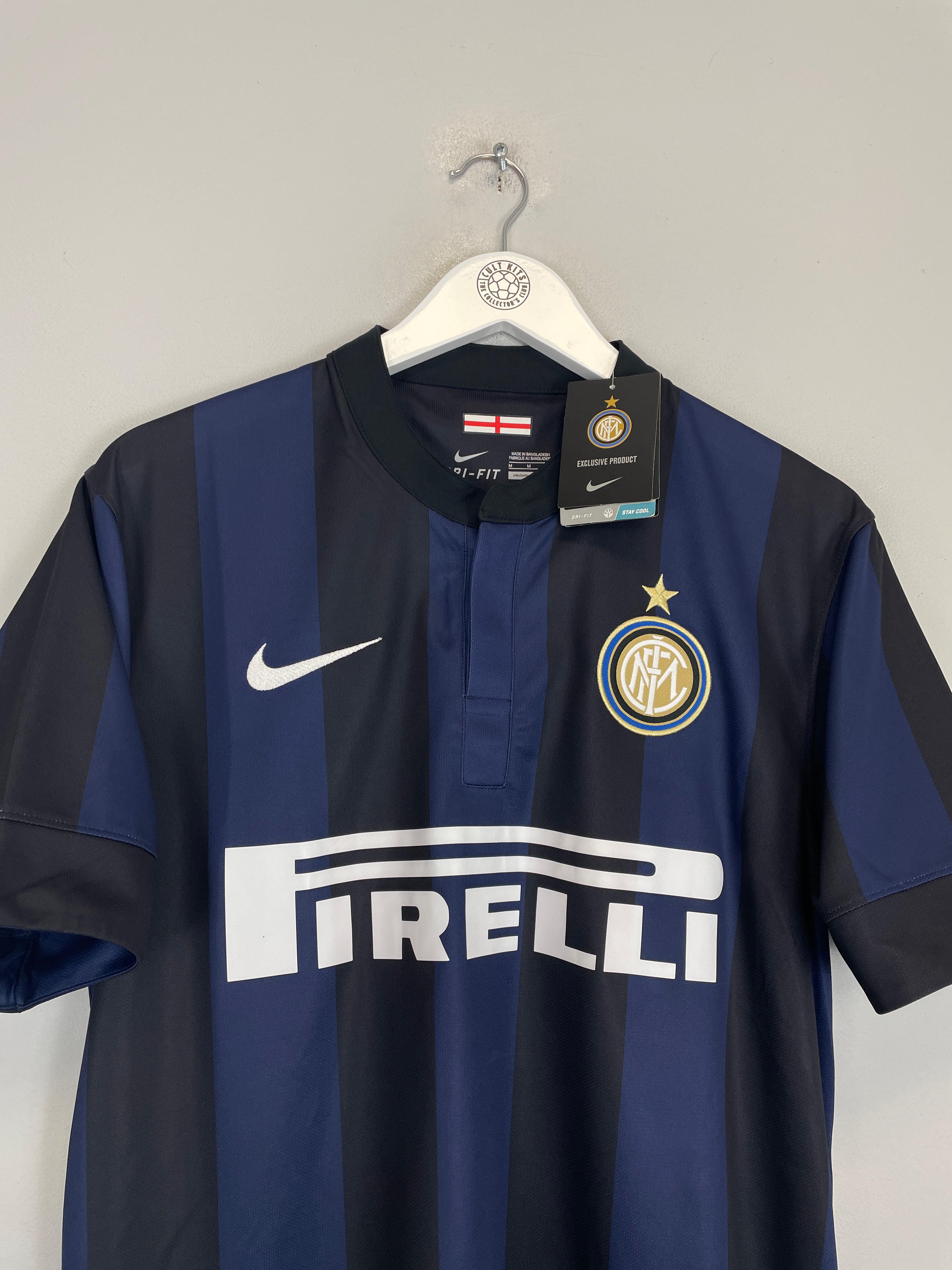 Shop 2013/14 INTER MILAN *BNWT* HOME SHIRT (M) NIKE, classic football shirts, vintage football shirts & retro soccer jerseys at Cult Kits