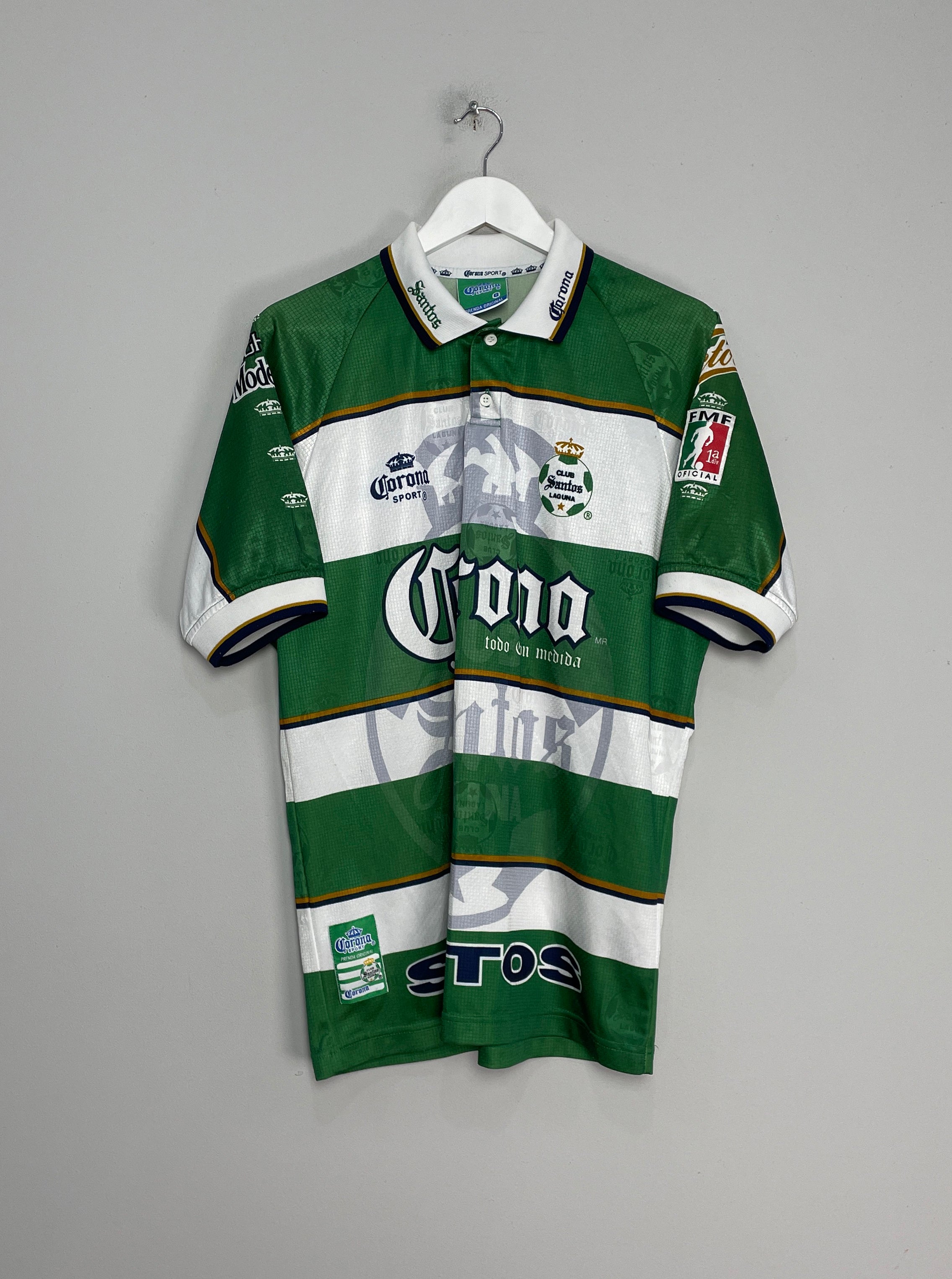 Shop 1999/00 SANTOS LAGUNA HOME SHIRT (L) CORONA SPORT, classic football shirts, vintage football shirts & retro soccer jerseys at Cult Kits