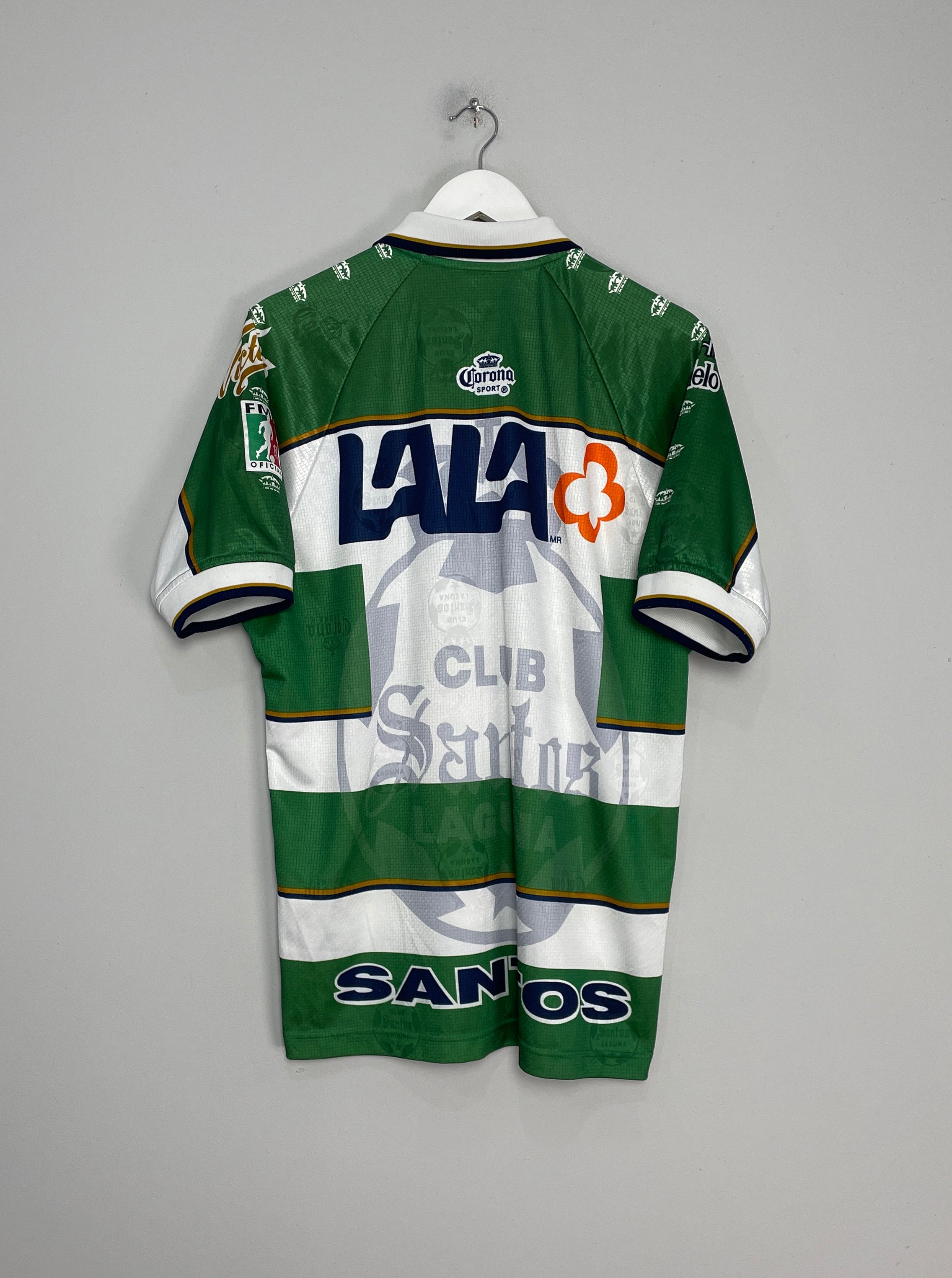 Shop 1999/00 SANTOS LAGUNA HOME SHIRT (L) CORONA SPORT, classic football shirts, vintage football shirts & retro soccer jerseys at Cult Kits