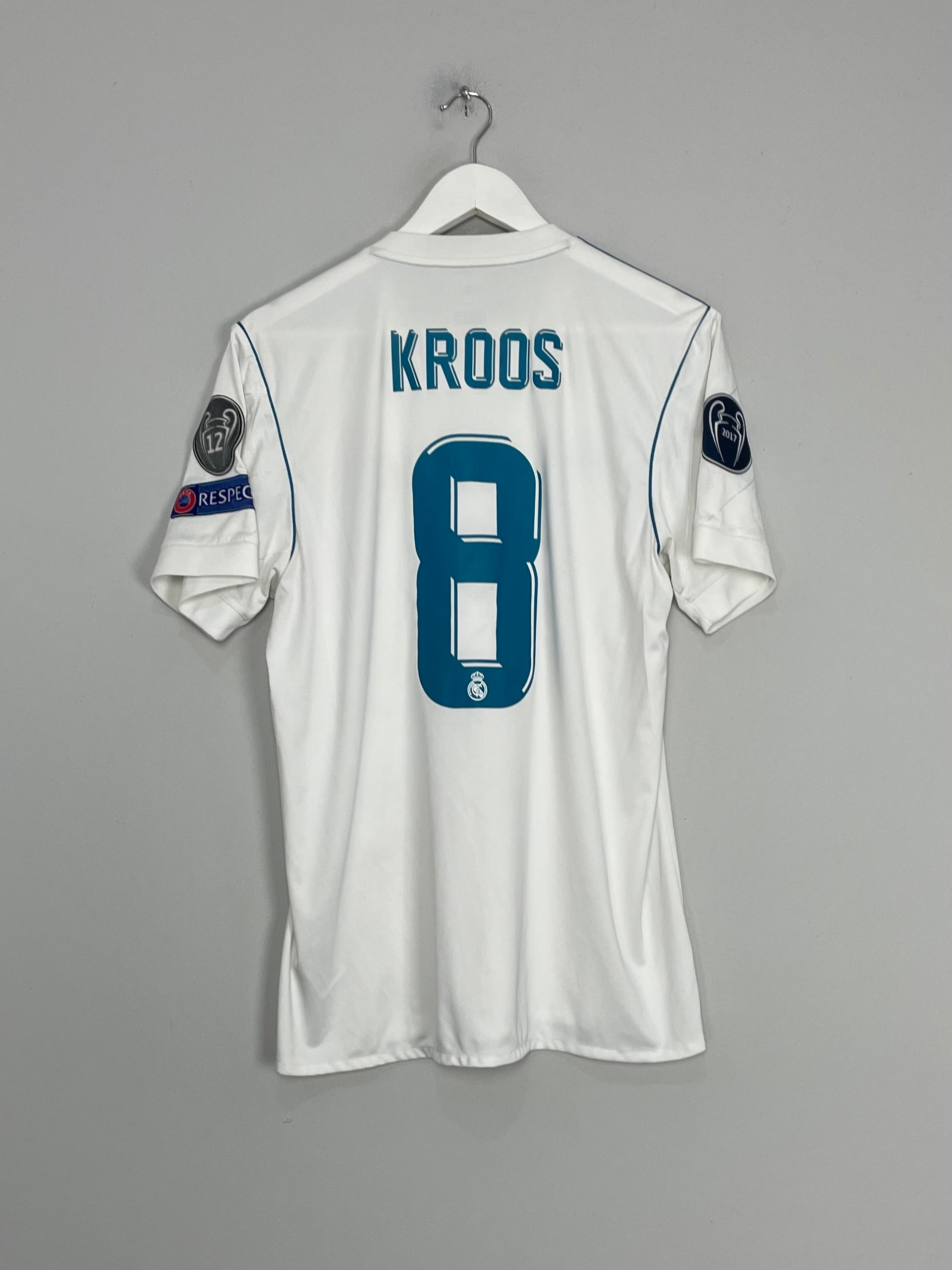 Shop 2017/18 REAL MADRID KROOS #8 HOME SHIRT (M) ADIDAS, classic football shirts, vintage football shirts & retro soccer jerseys at Cult Kits