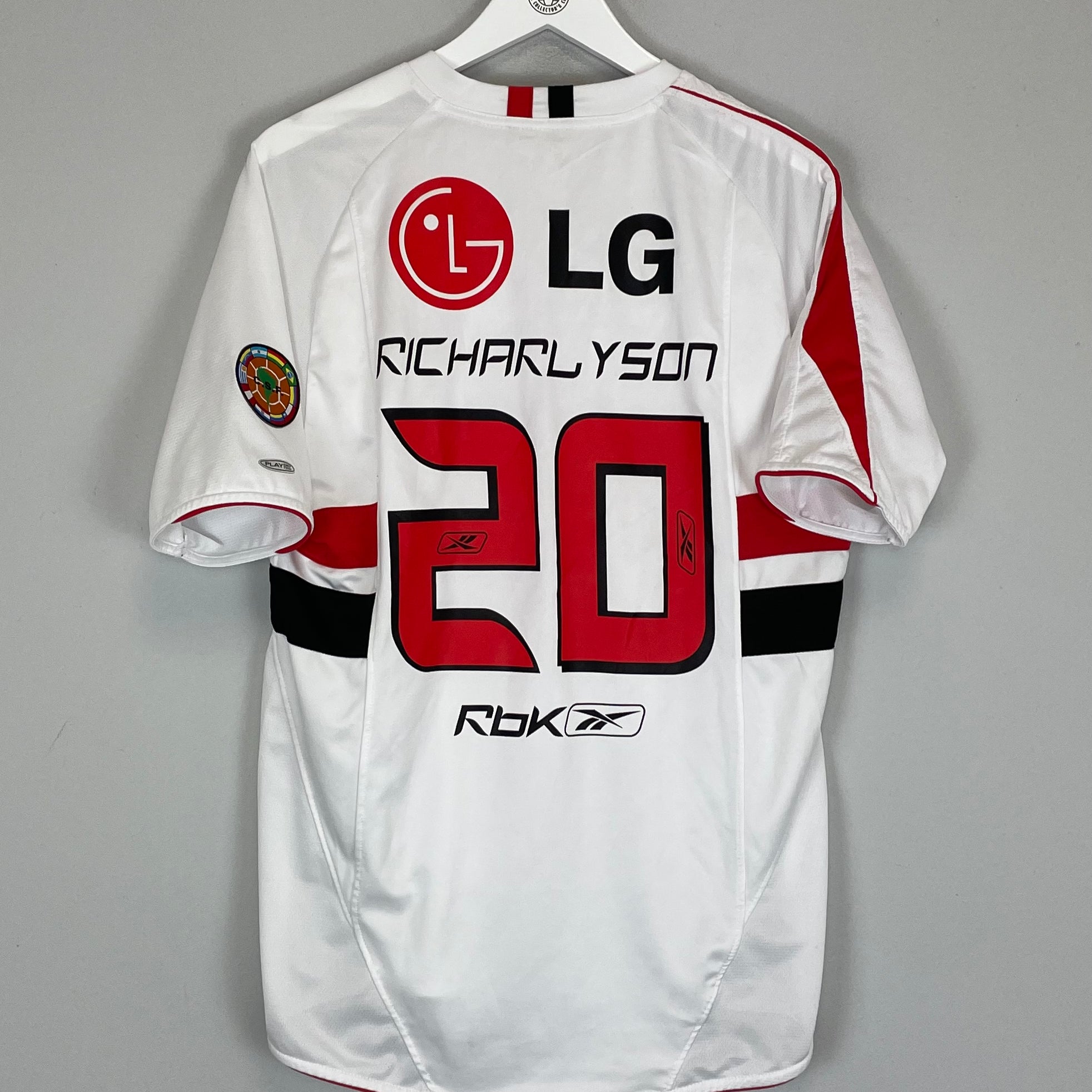 Shop 2008/09 SANTOS RICHARLYSON #20 HOME SHIRT (M) REEBOK, classic football shirts, vintage football shirts & retro soccer jerseys at Cult Kits