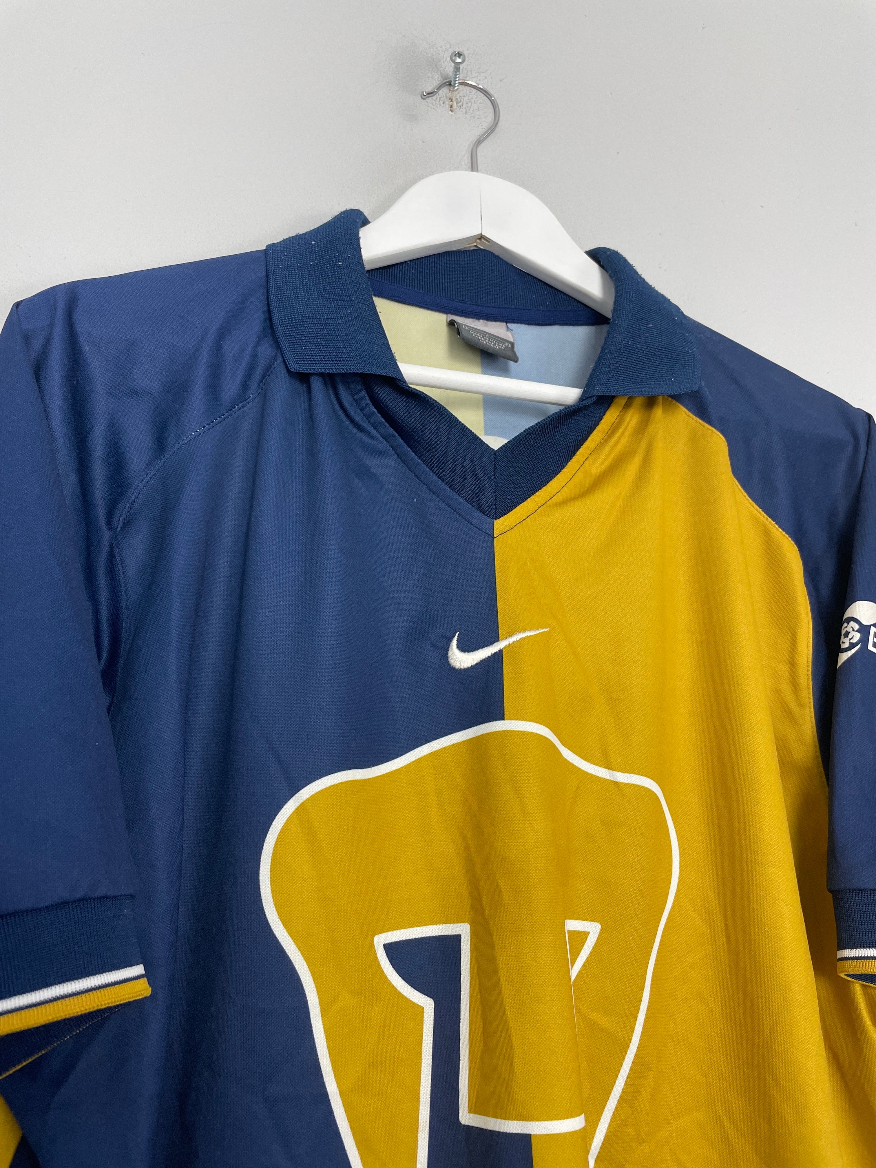 Shop 2001/02 UNAM PUMAS HOME SHIRT (L) NIKE, classic football shirts, vintage football shirts & retro soccer jerseys at Cult Kits