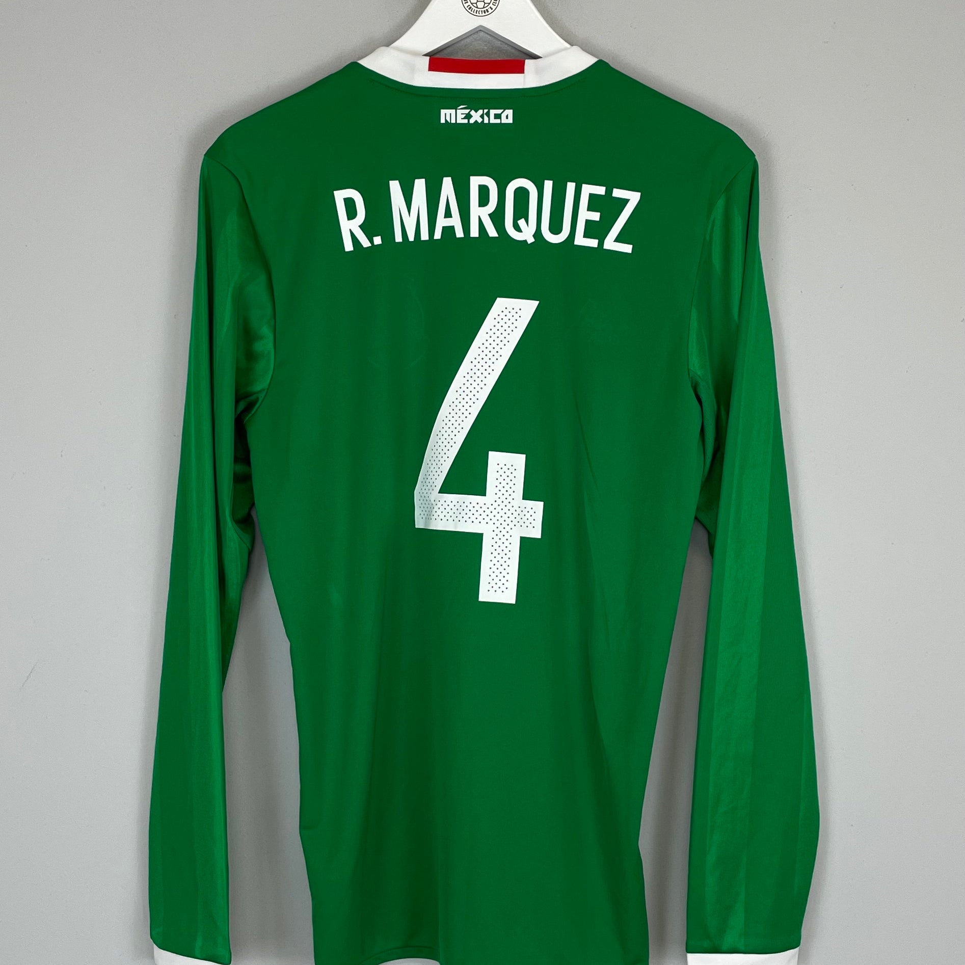 Shop 2016/17 MEXICO R.MARQUEZ #4 L/S HOME SHIRT (M) ADIDAS, classic football shirts, vintage football shirts & retro soccer jerseys at Cult Kits