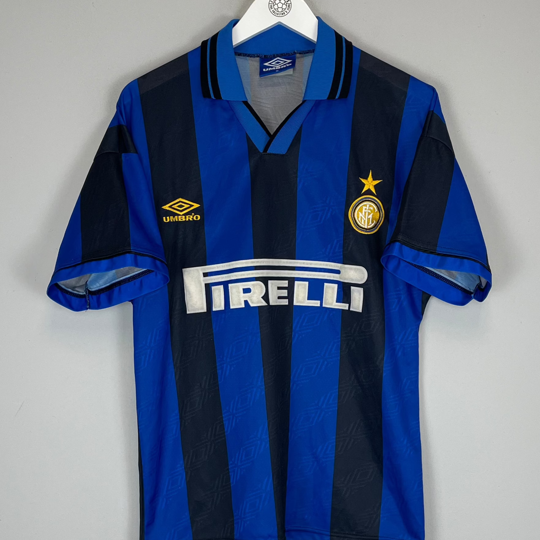 Shop 1995/96 INTER MILAN HOME SHIRT (M) UMBRO, classic football shirts, vintage football shirts & retro soccer jerseys at Cult Kits