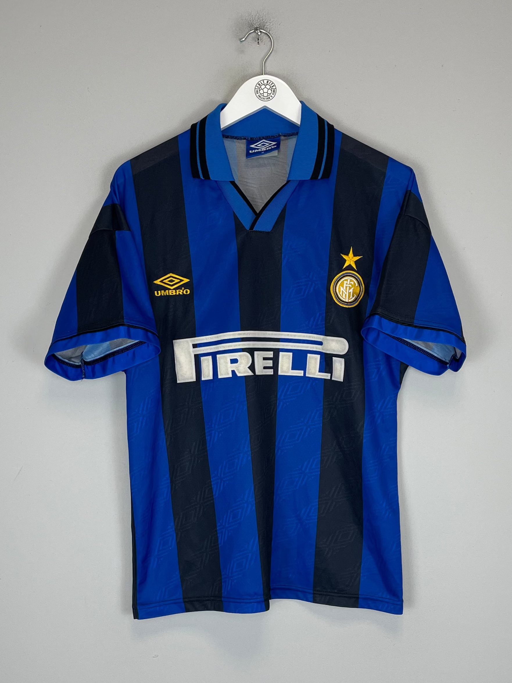 Shop 1995/96 INTER MILAN HOME SHIRT (M) UMBRO, classic football shirts, vintage football shirts & retro soccer jerseys at Cult Kits
