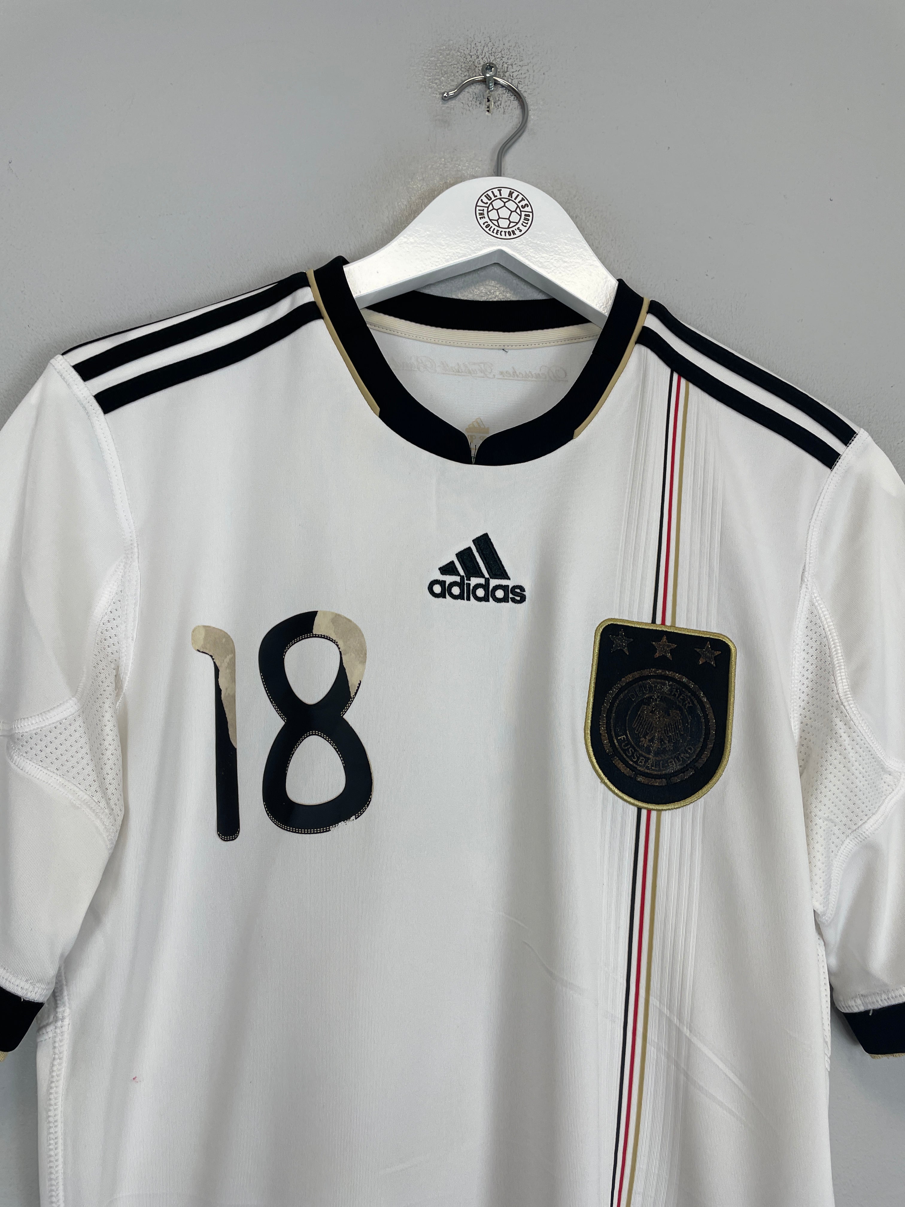 Shop 2010/11 GERMANY KLINSMANN #18 HOME SHIRT (S) ADIDAS, classic football shirts, vintage football shirts & retro soccer jerseys at Cult Kits