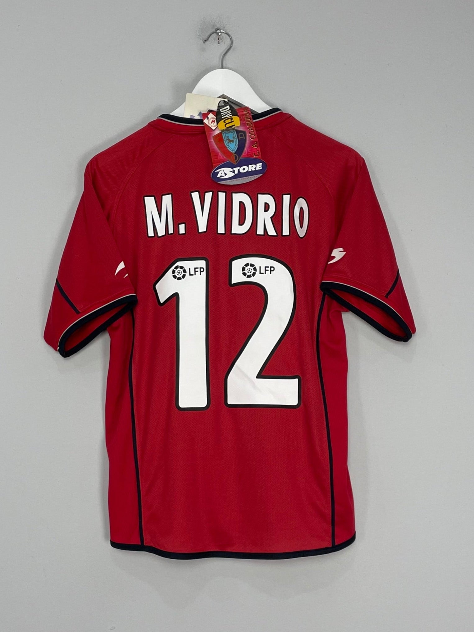 2002/03 OSASUNA VIDRIO #12 *BNWT* HOME SHIRT (S) ASTORE