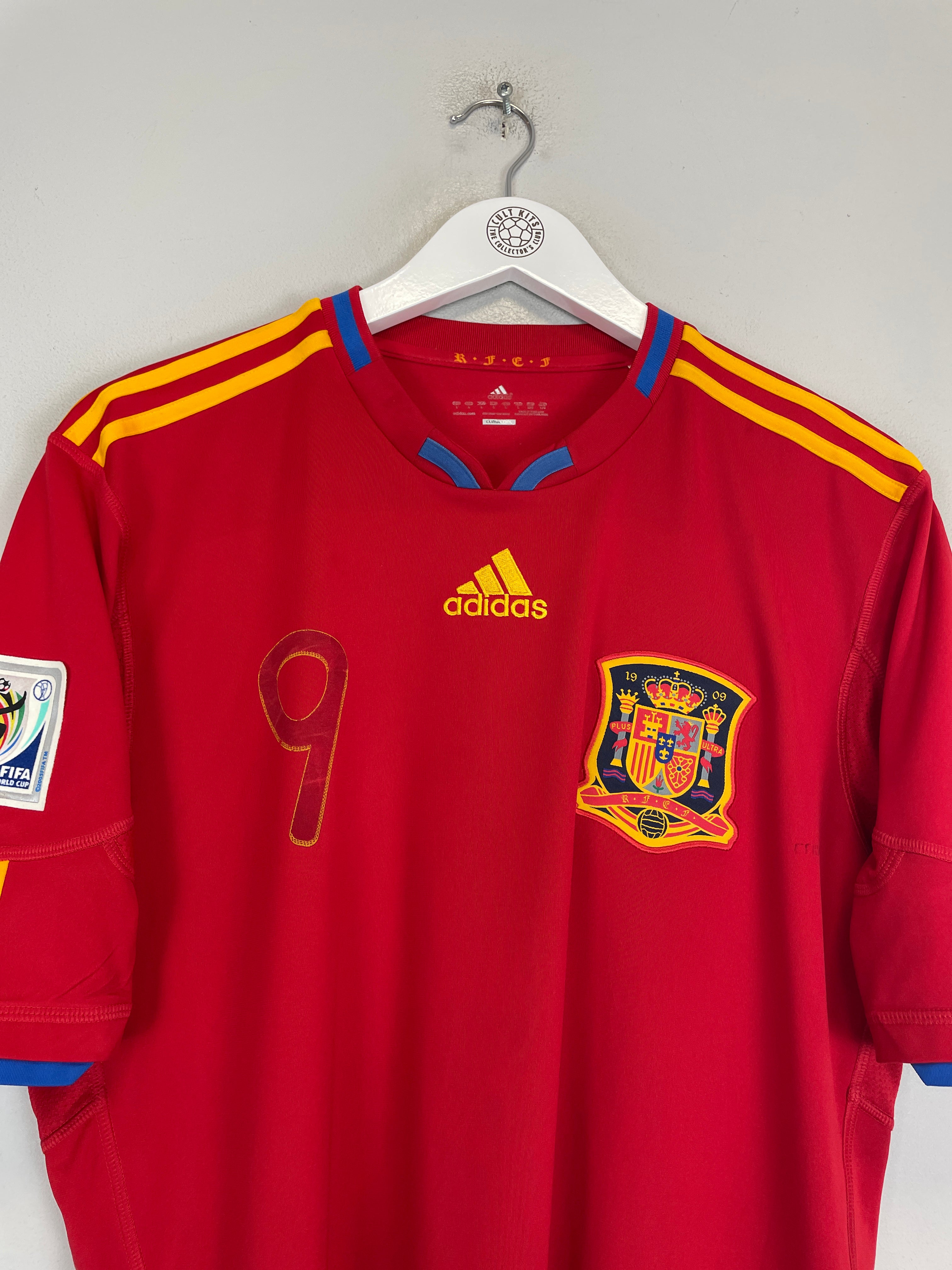 Shop 2010/11 SPAIN TORRES #9 HOME SHIRT (L) ADIDAS, classic football shirts, vintage football shirts & retro soccer jerseys at Cult Kits
