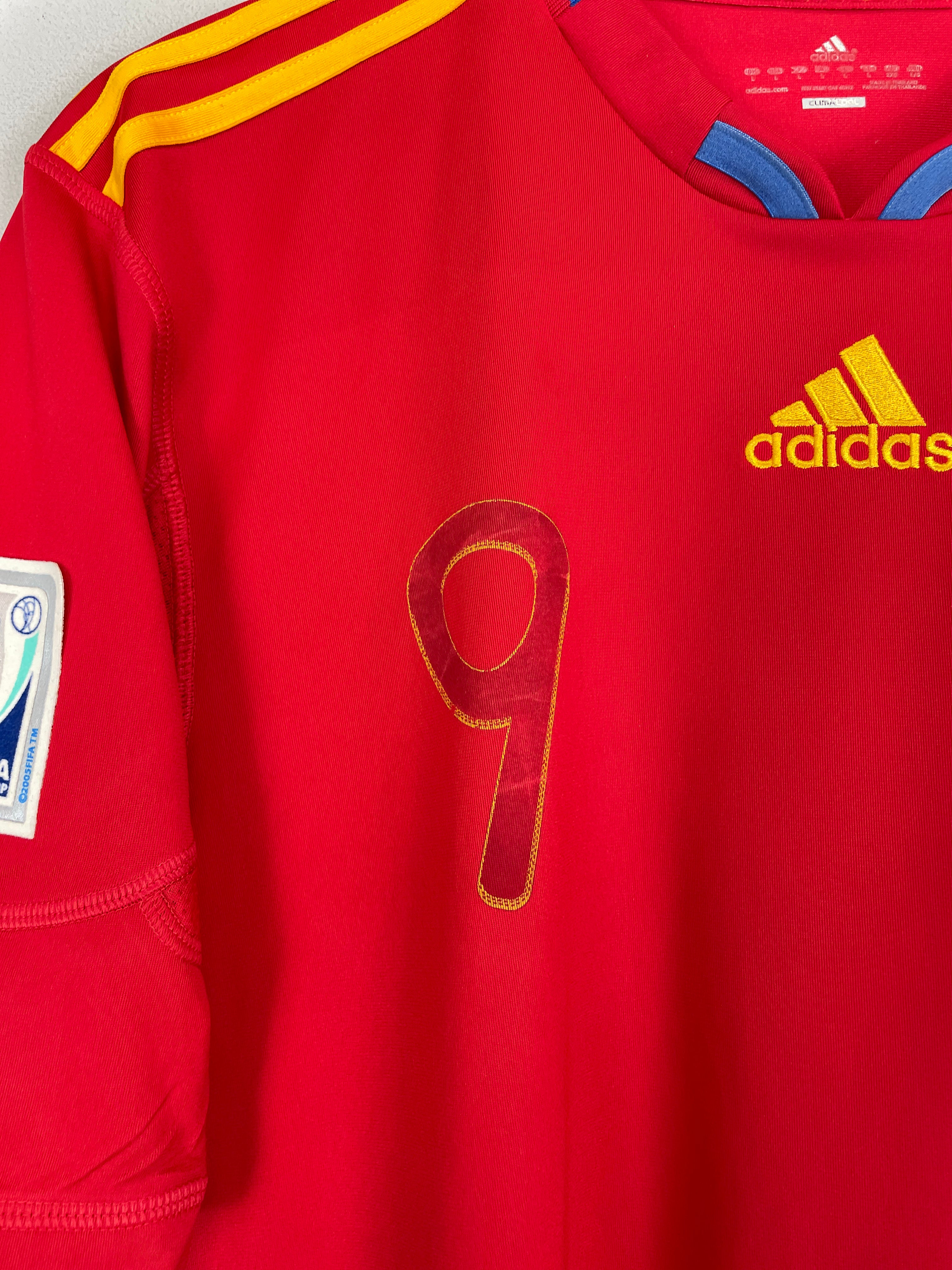 Shop 2010/11 SPAIN TORRES #9 HOME SHIRT (L) ADIDAS, classic football shirts, vintage football shirts & retro soccer jerseys at Cult Kits