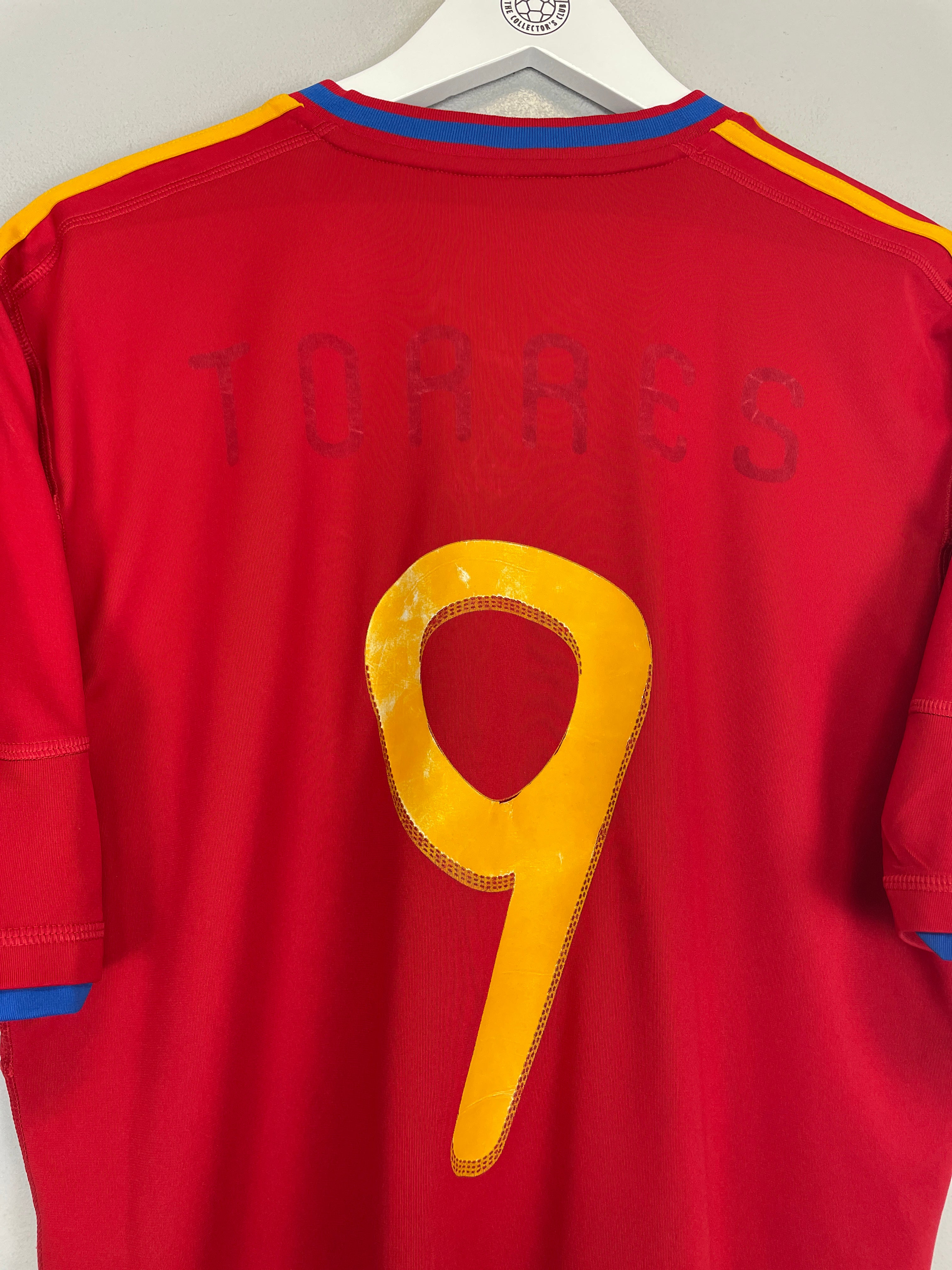 Shop 2010/11 SPAIN TORRES #9 HOME SHIRT (L) ADIDAS, classic football shirts, vintage football shirts & retro soccer jerseys at Cult Kits