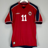 Shop 2003/04 NORWAY RIISE #11 HOME SHIRT (M) UMBRO, classic football shirts, vintage football shirts & retro soccer jerseys at Cult Kits