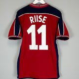 Shop 2003/04 NORWAY RIISE #11 HOME SHIRT (M) UMBRO, classic football shirts, vintage football shirts & retro soccer jerseys at Cult Kits