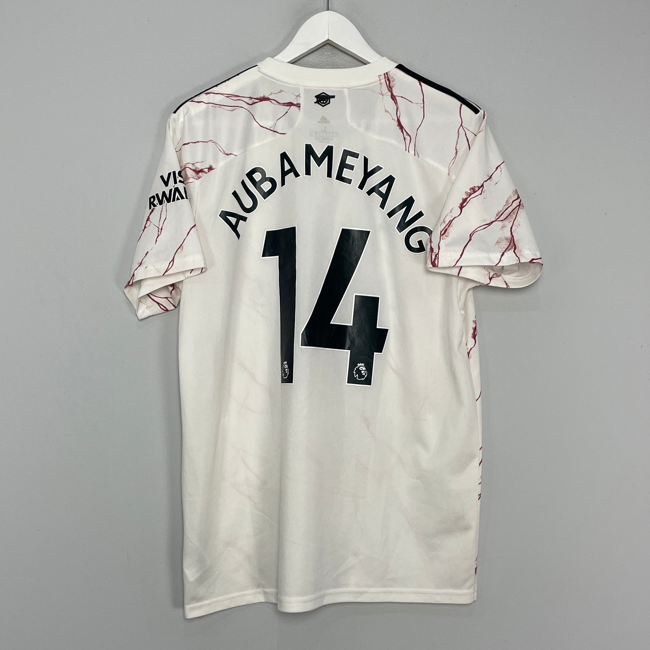 Shop 2020/21 ARSENAL AUBAMEYANG #14 AWAY SHIRT (L) ADIDAS, classic football shirts, vintage football shirts & retro soccer jerseys at Cult Kits