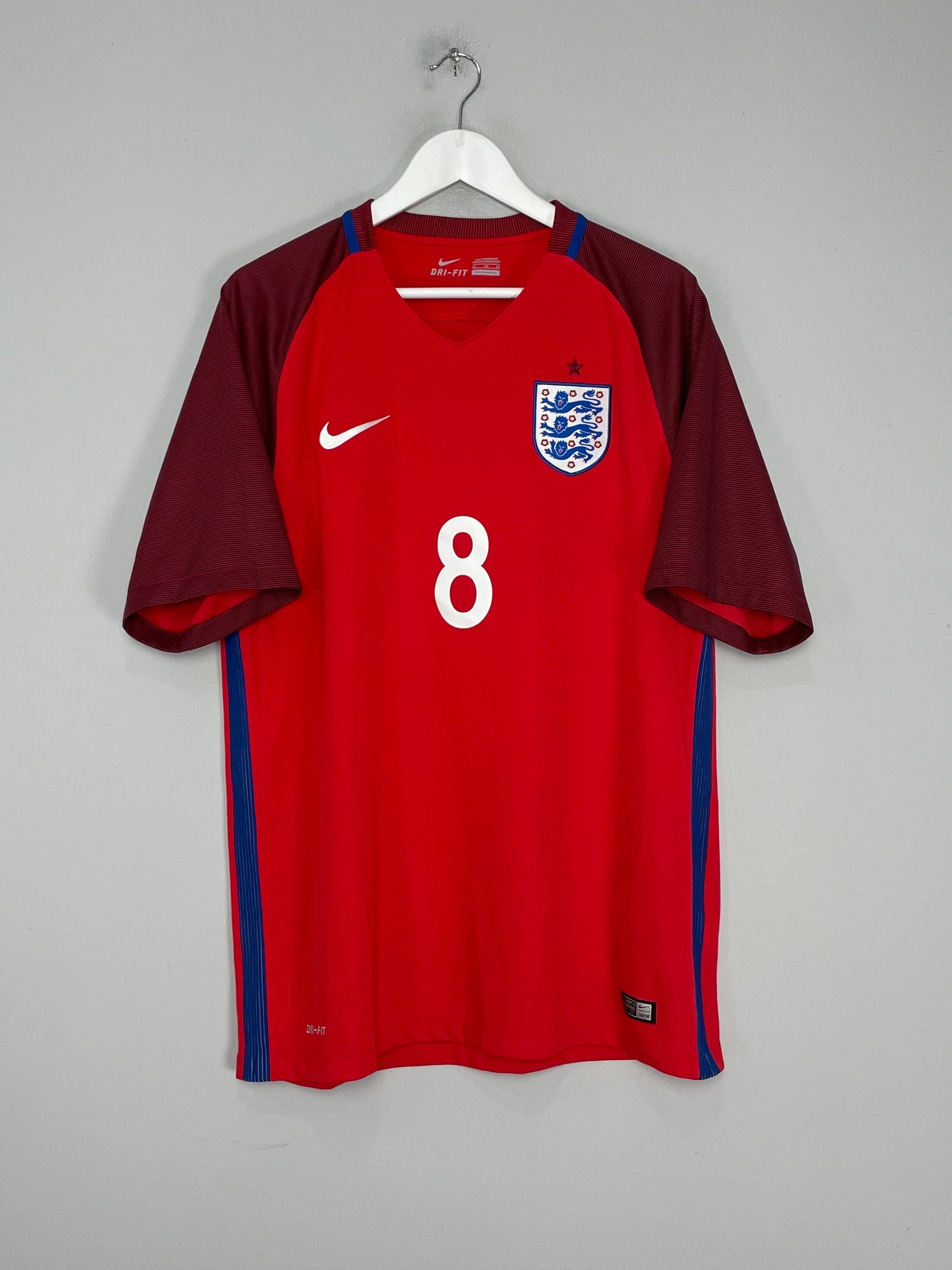 Shop 2016/17 ENGLAND BARKLEY #8 AWAY SHIRT (XL) NIKE, classic football shirts, vintage football shirts & retro soccer jerseys at Cult Kits