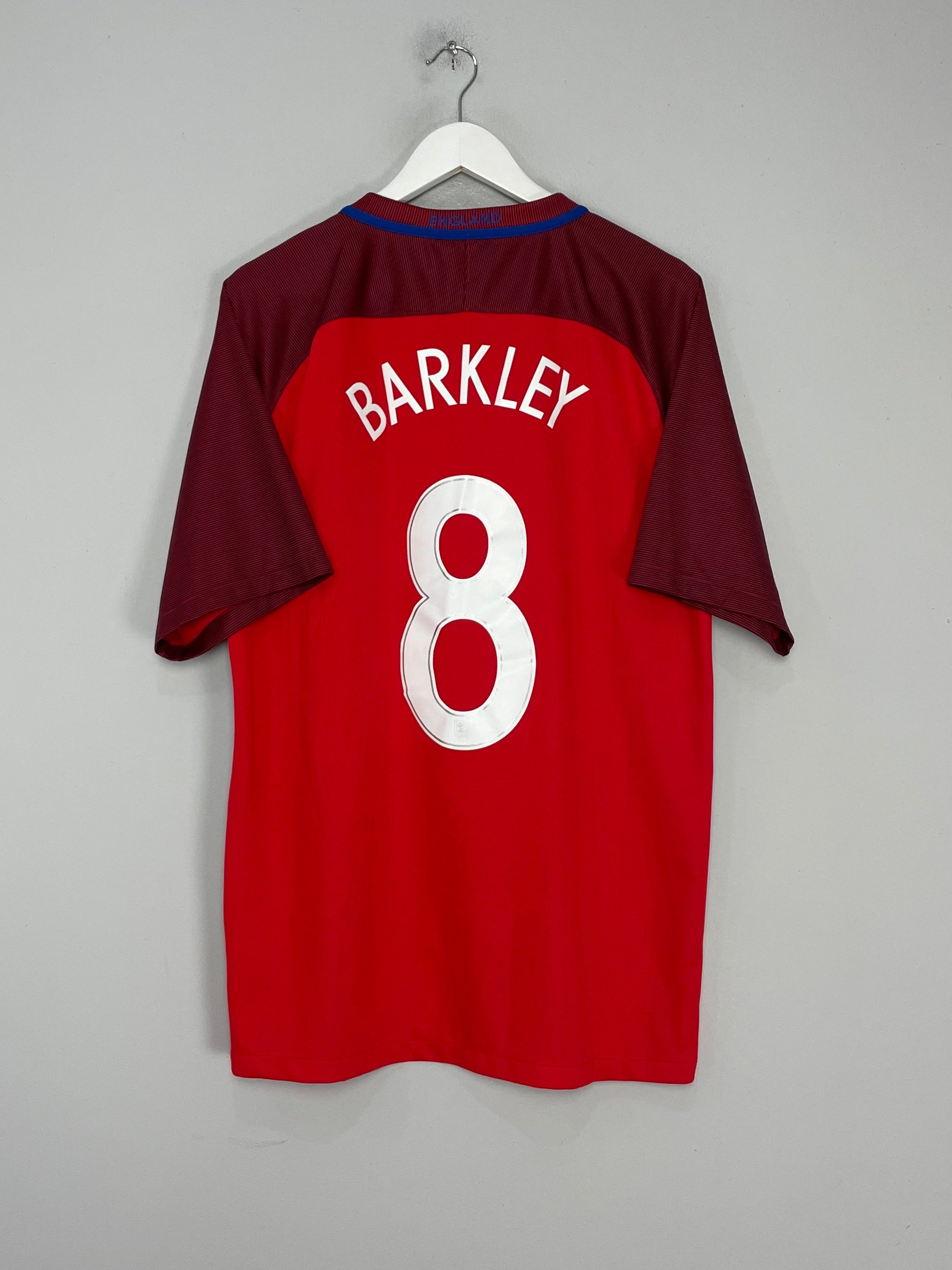 Shop 2016/17 ENGLAND BARKLEY #8 AWAY SHIRT (XL) NIKE, classic football shirts, vintage football shirts & retro soccer jerseys at Cult Kits