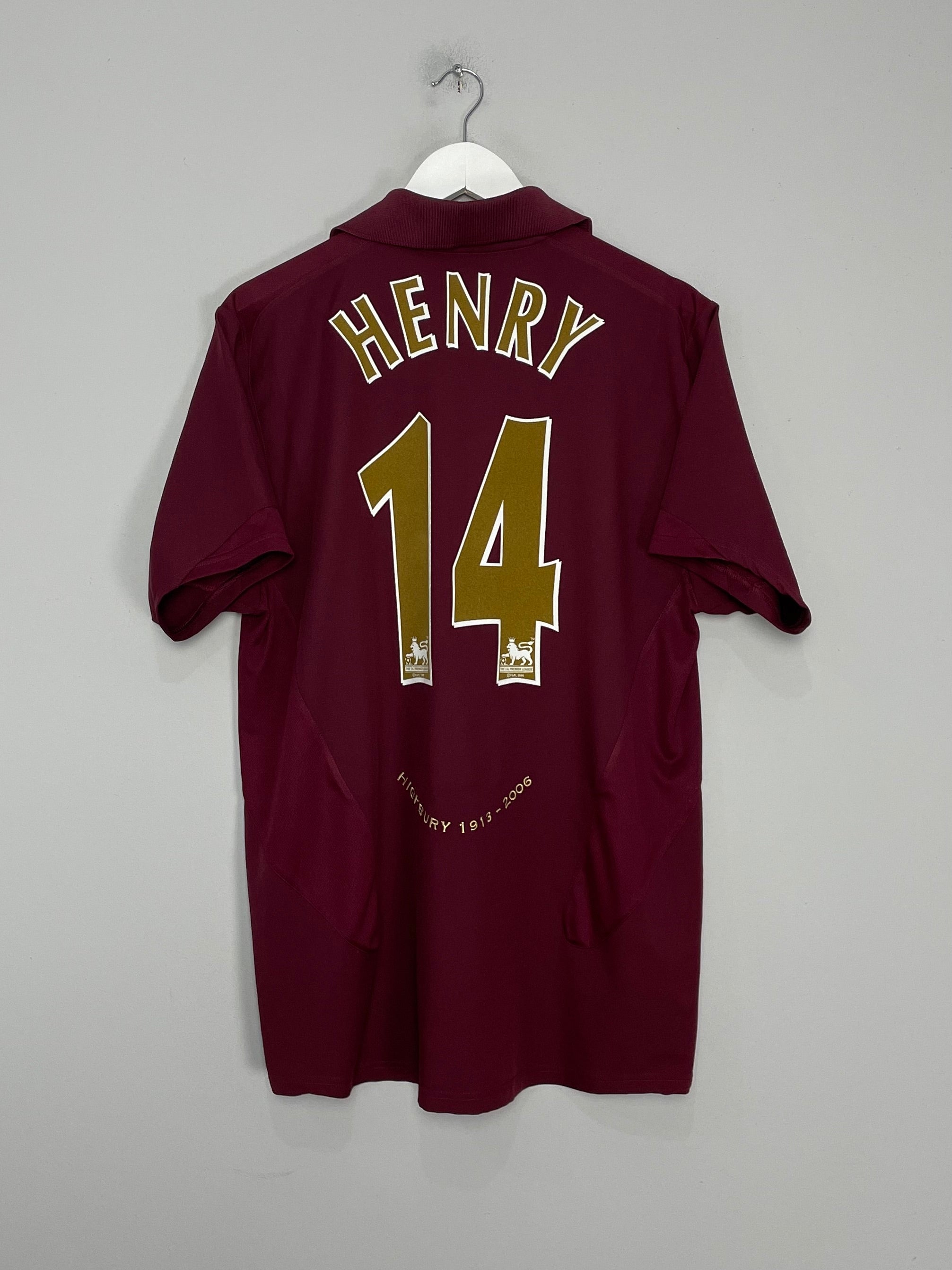 Shop 2005/06 ARSENAL HENRY #14 HOME SHIRT (M) NIKE, classic football shirts, vintage football shirts & retro soccer jerseys at Cult Kits