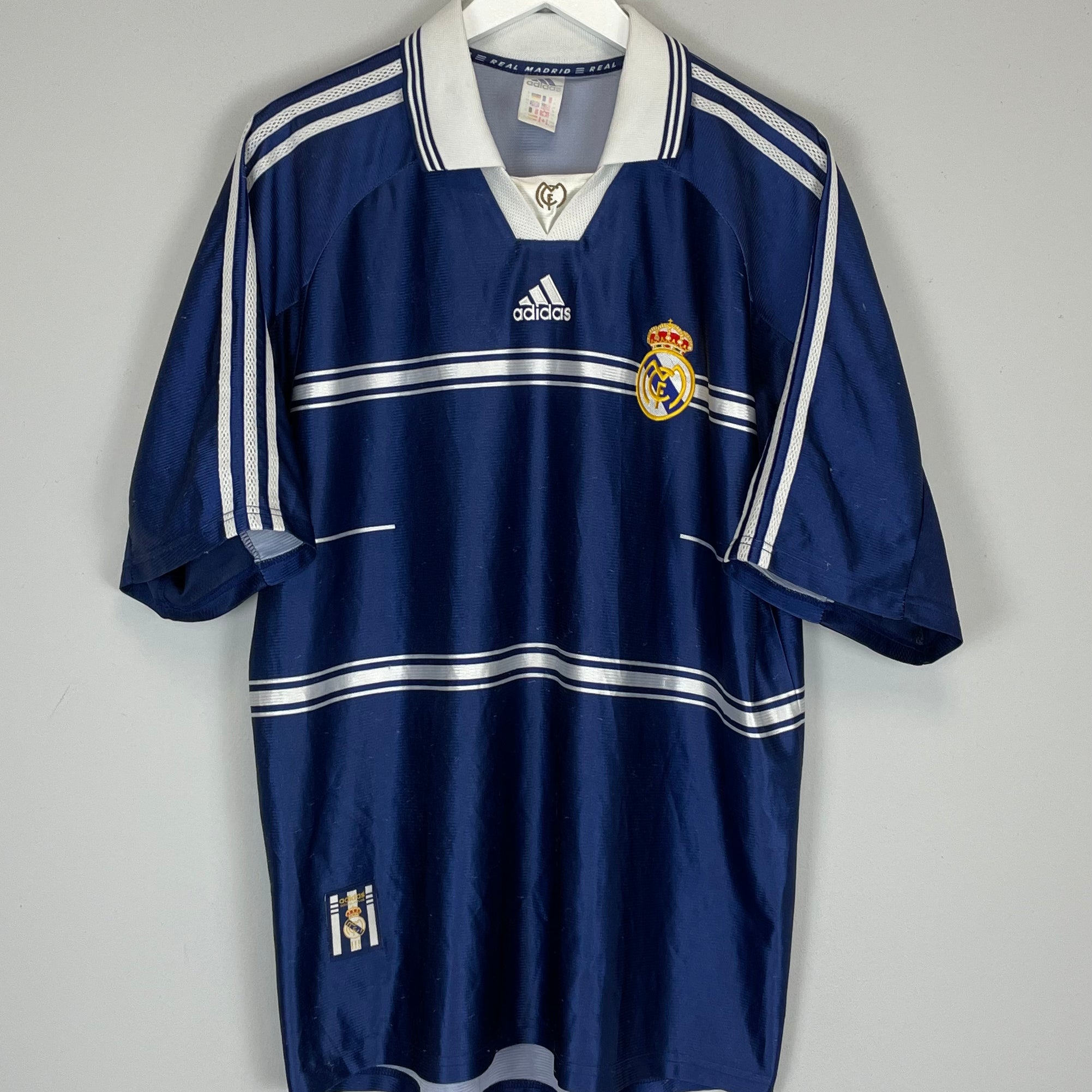 Shop 1998/99 REAL MADRID AWAY SHIRT (XL) ADIDAS, classic football shirts, vintage football shirts & retro soccer jerseys at Cult Kits