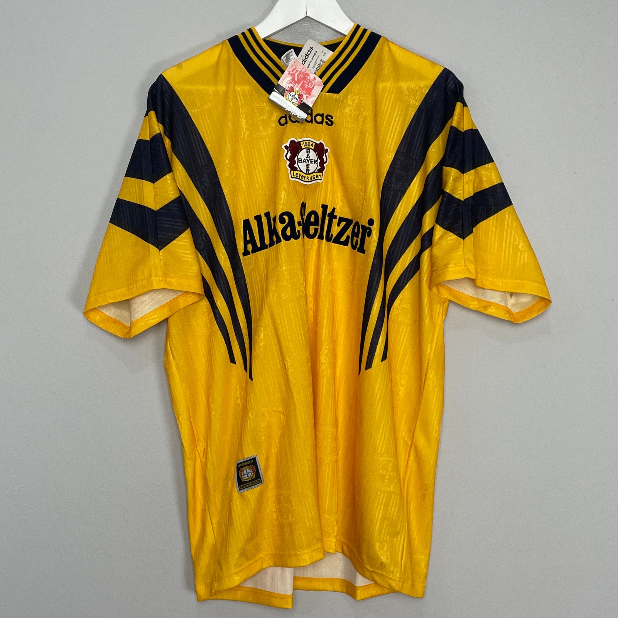 Shop 1996/97 BAYER LEVERKUSEN *BNWT* AWAY SHIRT (XL) ADIDAS, classic football shirts, vintage football shirts & retro soccer jerseys at Cult Kits