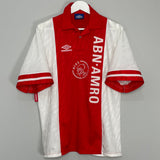 Shop 1993/94 AJAX HOME SHIRT (L) UMBRO, classic football shirts, vintage football shirts & retro soccer jerseys at Cult Kits