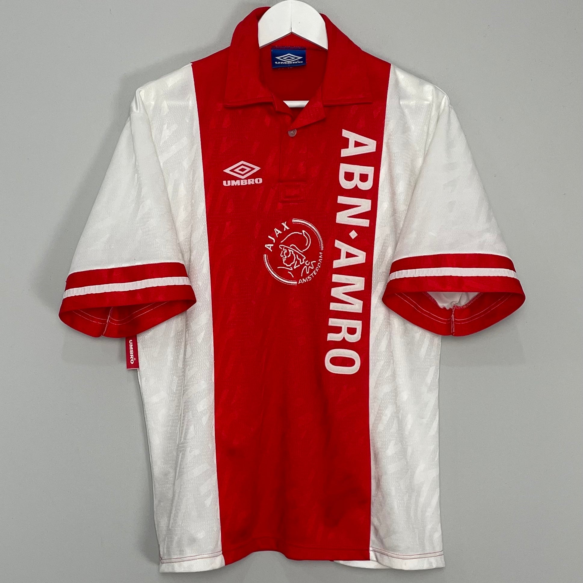 Shop 1993/94 AJAX HOME SHIRT (L) UMBRO, classic football shirts, vintage football shirts & retro soccer jerseys at Cult Kits
