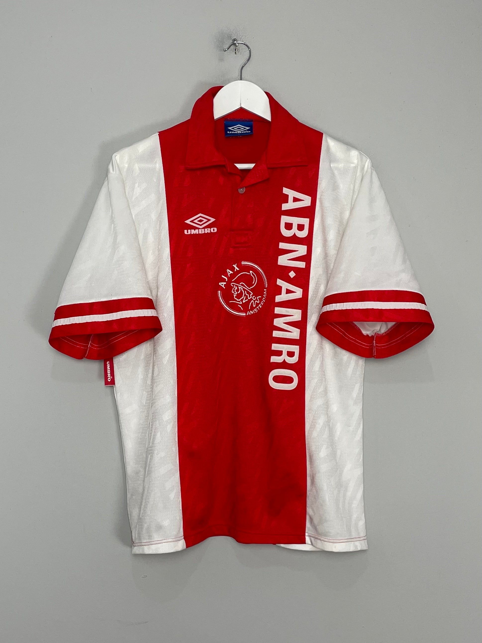 Shop 1993/94 AJAX HOME SHIRT (L) UMBRO, classic football shirts, vintage football shirts & retro soccer jerseys at Cult Kits