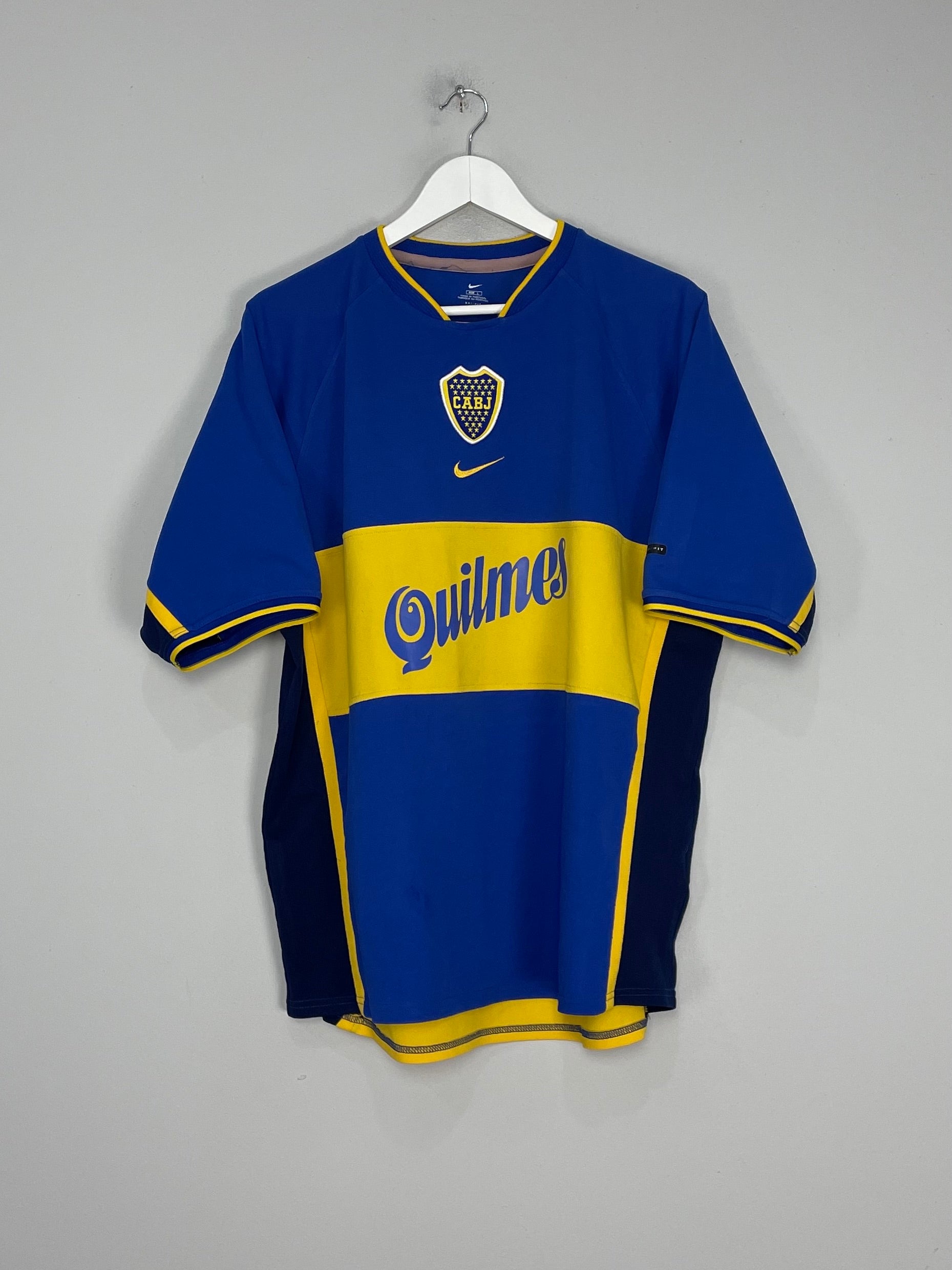 Shop 2001/02 BOCA JUNIORS ROMAN #10 HOME SHIRT (L) NIKE, classic football shirts, vintage football shirts & retro soccer jerseys at Cult Kits