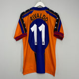 Shop 1997/98 BARCELONA RIVALDO #11 AWAY SHIRT (L) KAPPA, classic football shirts, vintage football shirts & retro soccer jerseys at Cult Kits