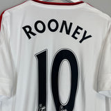 Shop 2015/16 MANCHESTER UNITED ROONEY #10 AWAY SHIRT (L) ADIDAS, classic football shirts, vintage football shirts & retro soccer jerseys at Cult Kits