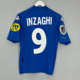 Shop 2000/02 ITALY INZAGHI #9 HOME SHIRT (M) KAPPA, classic football shirts, vintage football shirts & retro soccer jerseys at Cult Kits
