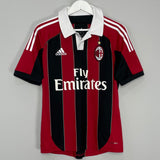 Shop 2012/13 AC MILAN BALOTELLI #45 HOME SHIRT (S) ADIDAS, classic football shirts, vintage football shirts & retro soccer jerseys at Cult Kits