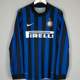 2011/12 INTER MILAN *PLAYER ISSUE* L/S HOME SHIRT (M) NIKE
