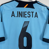 Shop 2012/13 SPAIN A.INIESTA #6 AWAY SHIRT (L) ADIDAS, classic football shirts, vintage football shirts & retro soccer jerseys at Cult Kits