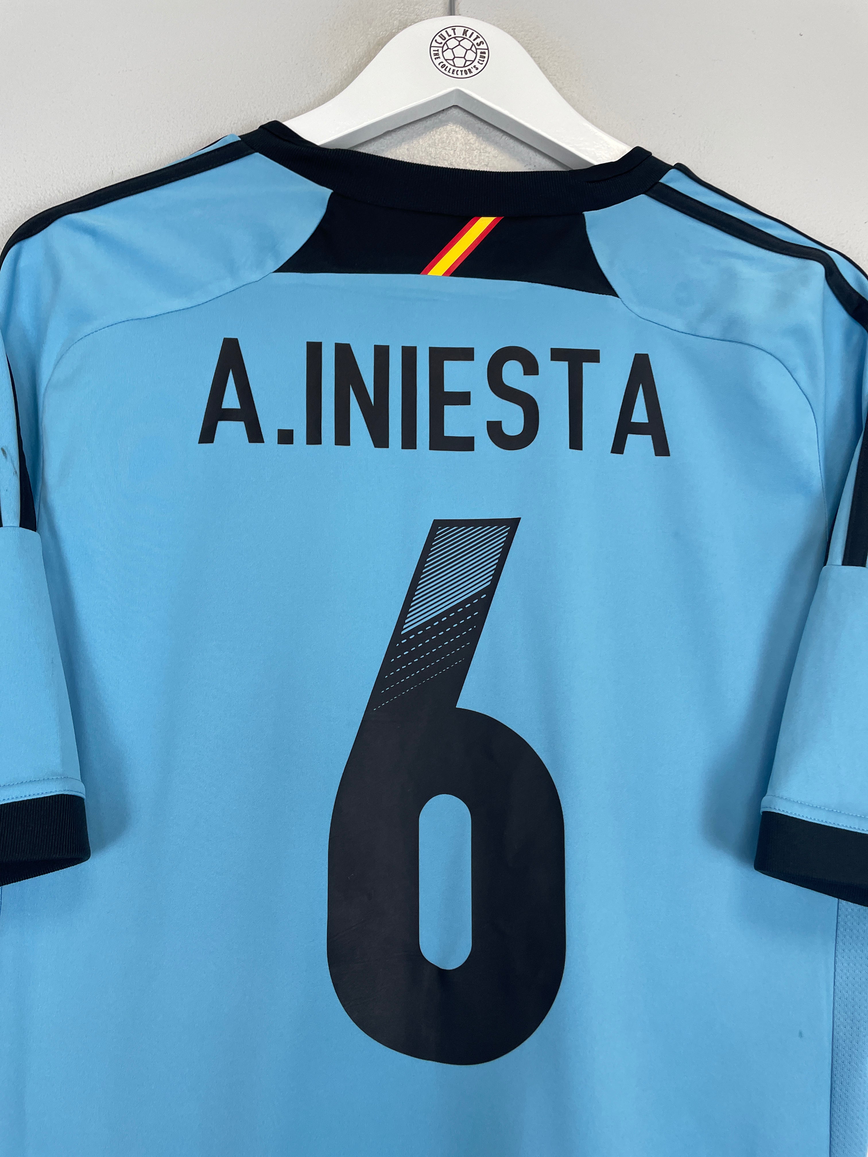 Shop 2012/13 SPAIN A.INIESTA #6 AWAY SHIRT (L) ADIDAS, classic football shirts, vintage football shirts & retro soccer jerseys at Cult Kits