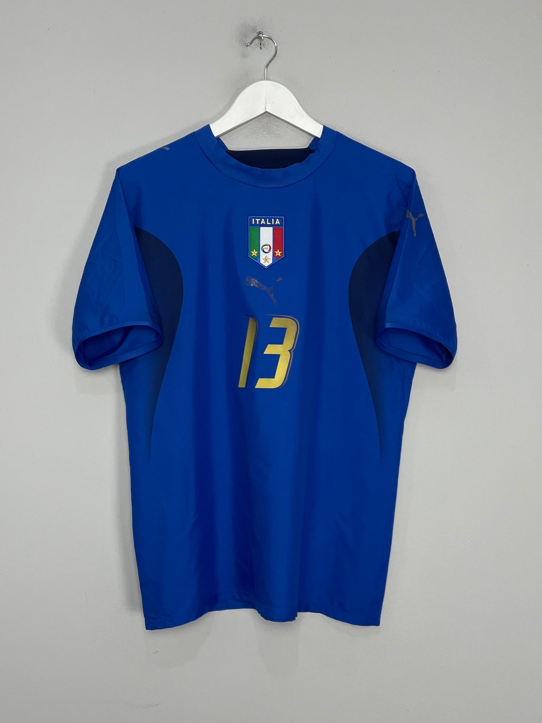 Shop 2006 ITALY NESTA #13 HOME SHIRT (M) PUMA, classic football shirts, vintage football shirts & retro soccer jerseys at Cult Kits