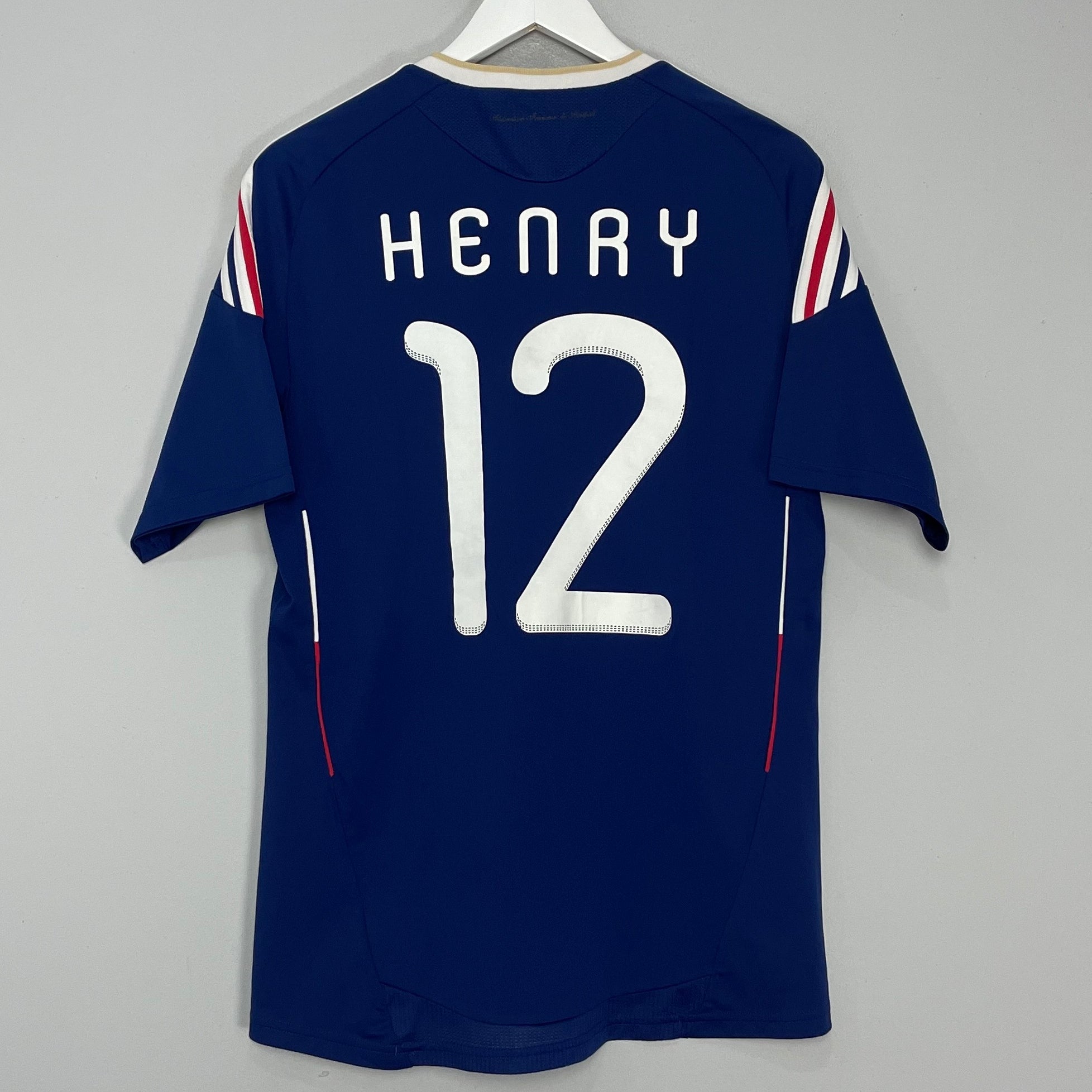 Shop 2009/10 FRANCE HENRY #12 HOME SHIRT (M) ADIDAS, classic football shirts, vintage football shirts & retro soccer jerseys at Cult Kits