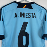 Shop 2012/13 SPAIN A.INIESTA #6 AWAY SHIRT (M) ADIDAS, classic football shirts, vintage football shirts & retro soccer jerseys at Cult Kits