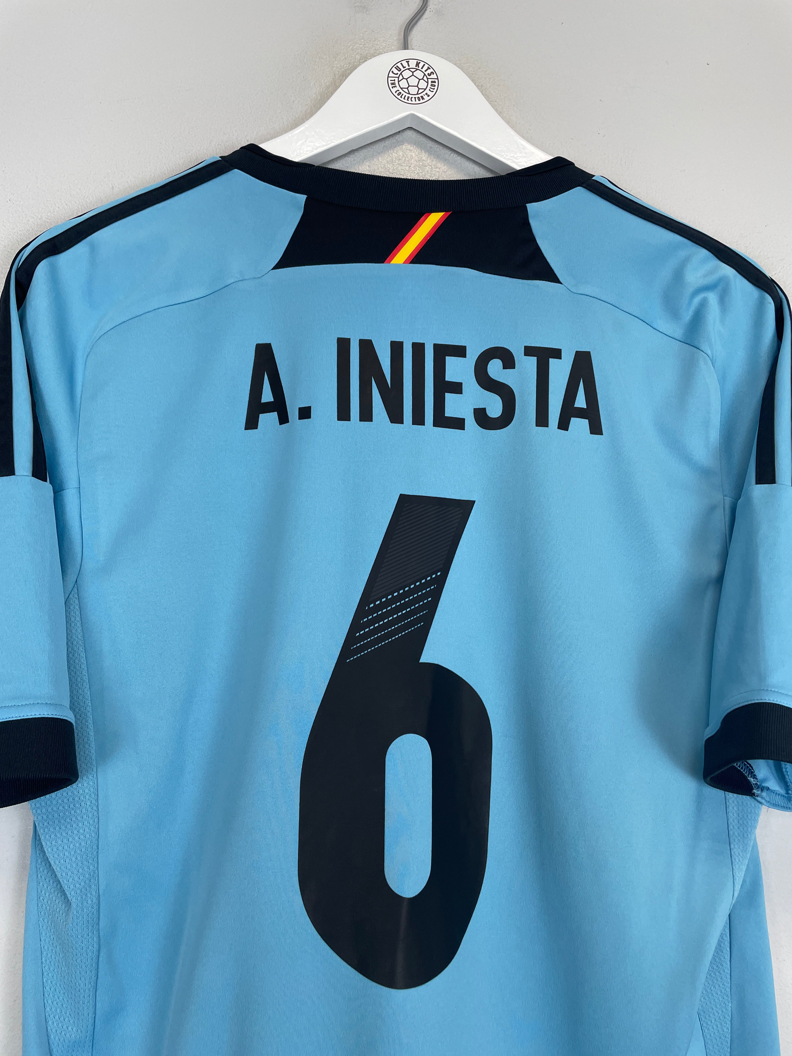 Shop 2012/13 SPAIN A.INIESTA #6 AWAY SHIRT (M) ADIDAS, classic football shirts, vintage football shirts & retro soccer jerseys at Cult Kits