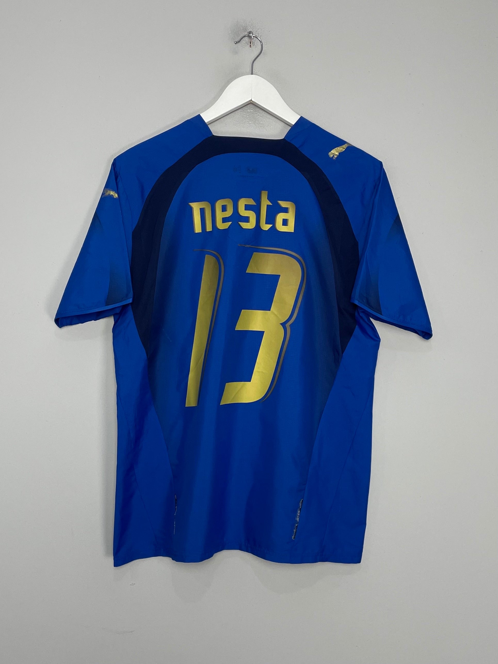 Shop 2006 ITALY NESTA #13 HOME SHIRT (M) PUMA, classic football shirts, vintage football shirts & retro soccer jerseys at Cult Kits