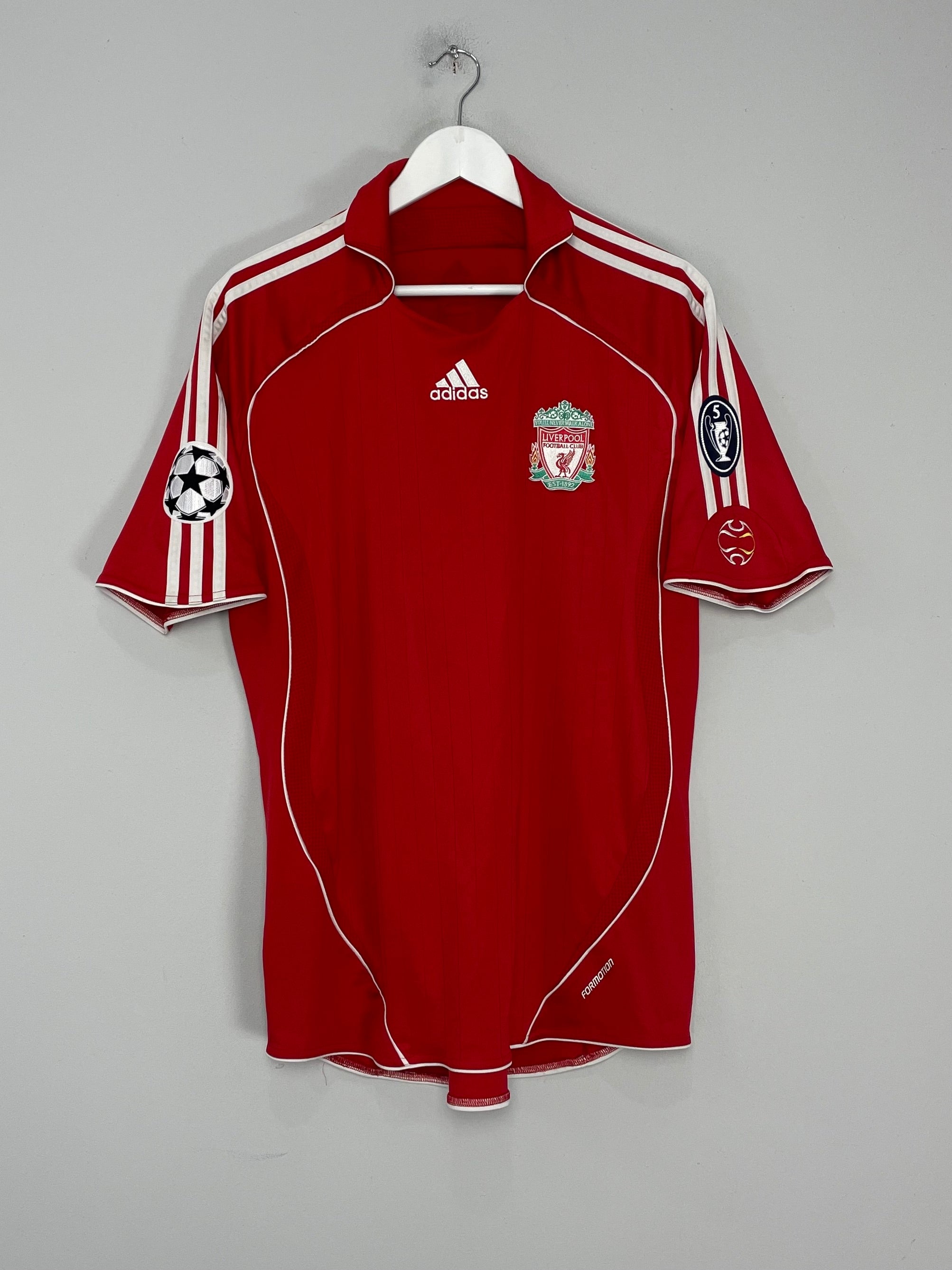 Shop 2006/08 LIVERPOOL GERRARD #8 *PLAYER ISSUE* C/L HOME SHIRT (L) ADIDAS, classic football shirts, vintage football shirts & retro soccer jerseys at Cult Kits